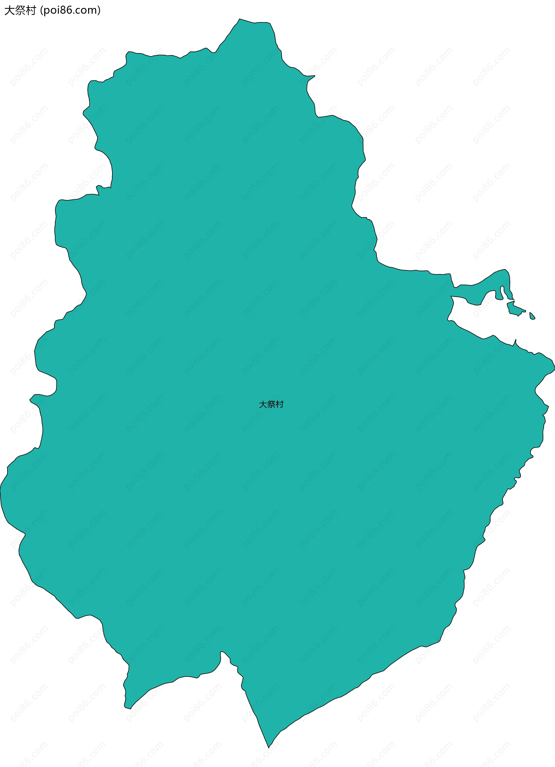 大祭村边界地图