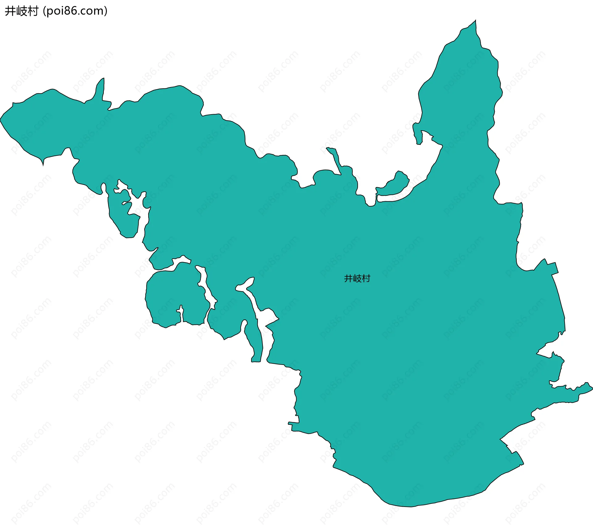 井岐村边界地图