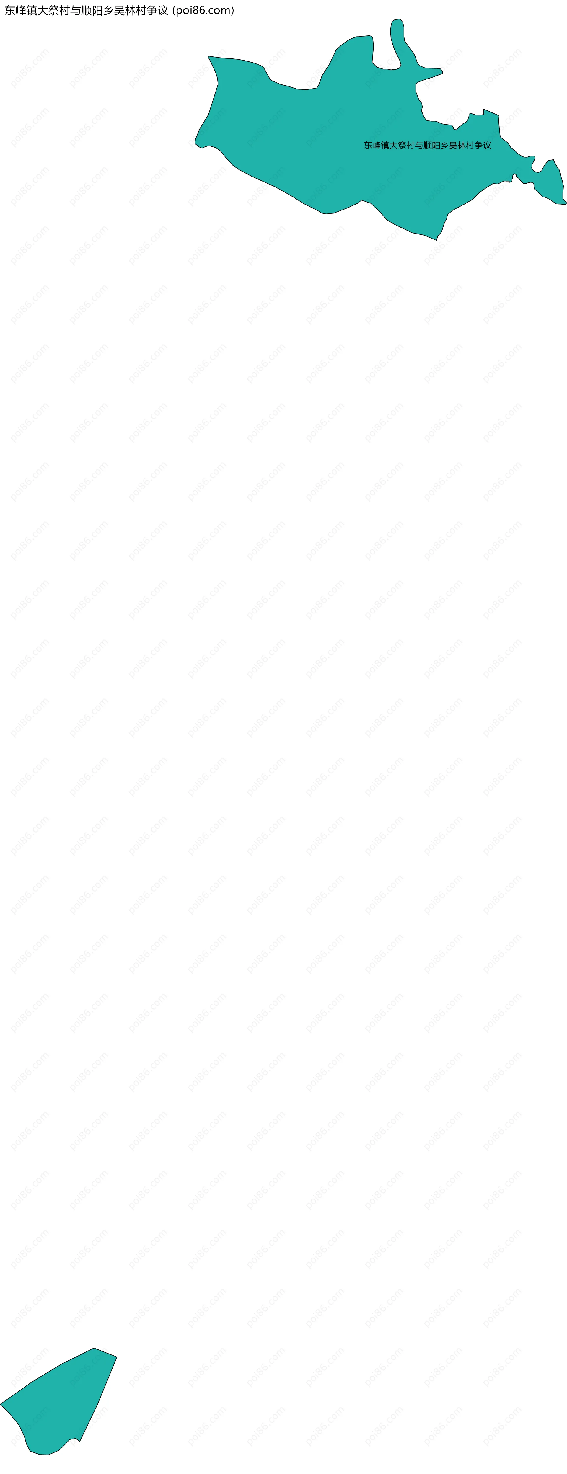 东峰镇大祭村与顺阳乡吴林村争议边界地图