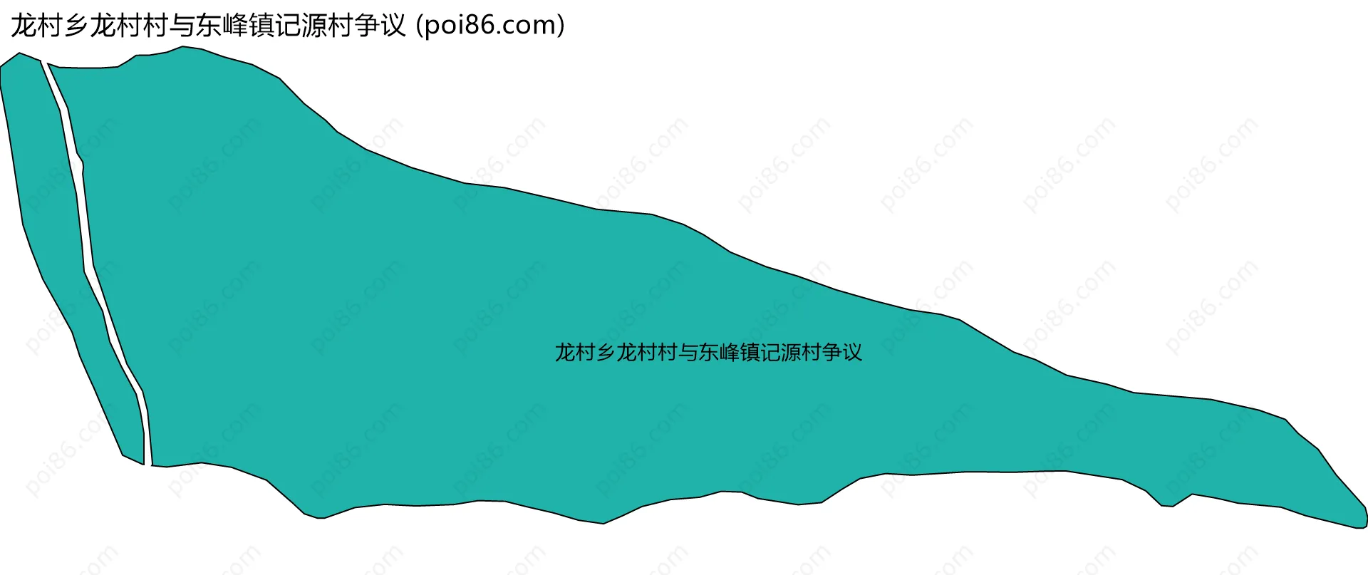龙村乡龙村村与东峰镇记源村争议边界地图