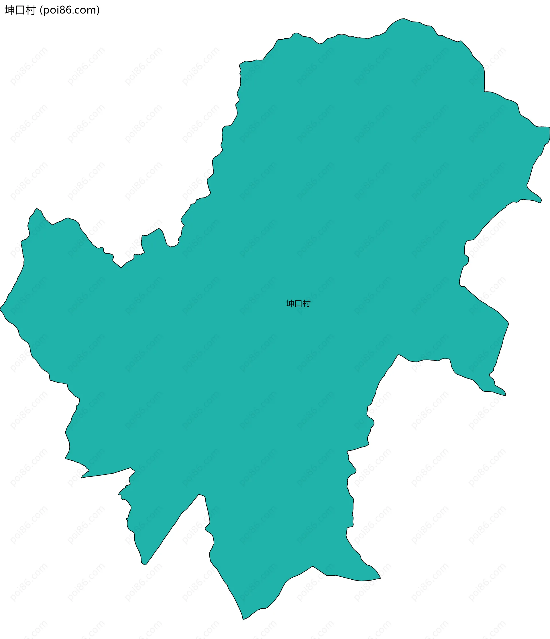 坤口村边界地图