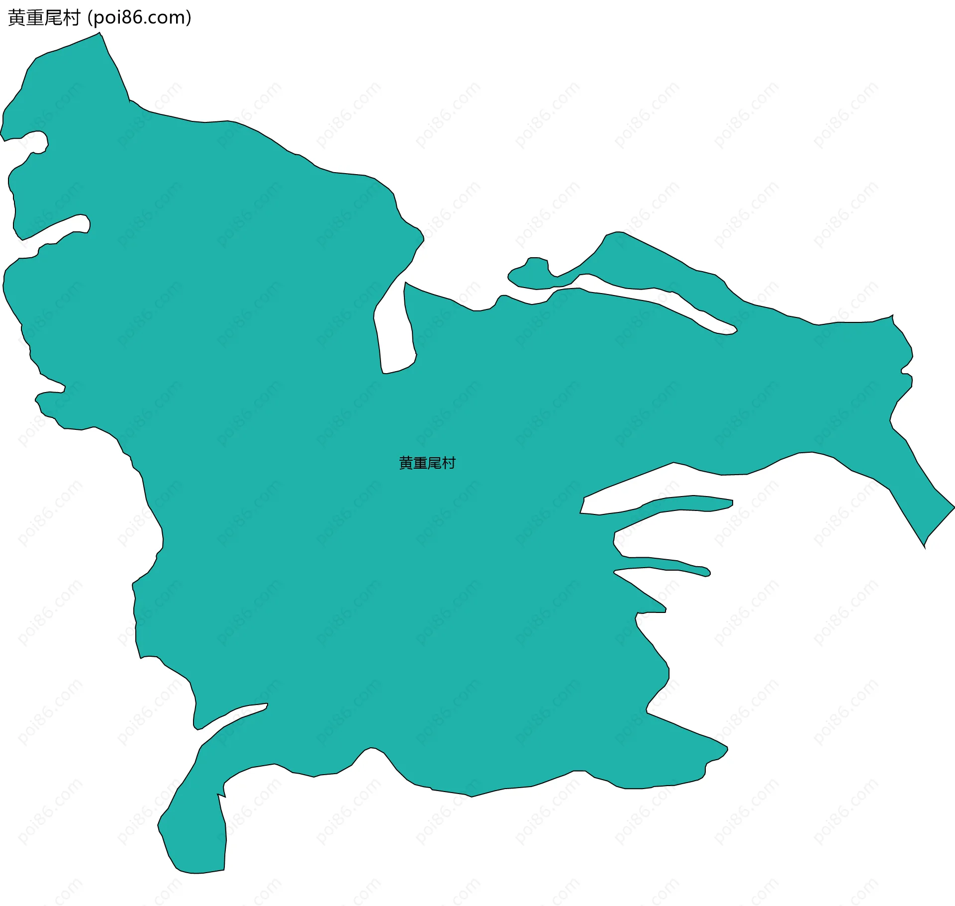 黄重尾村边界地图