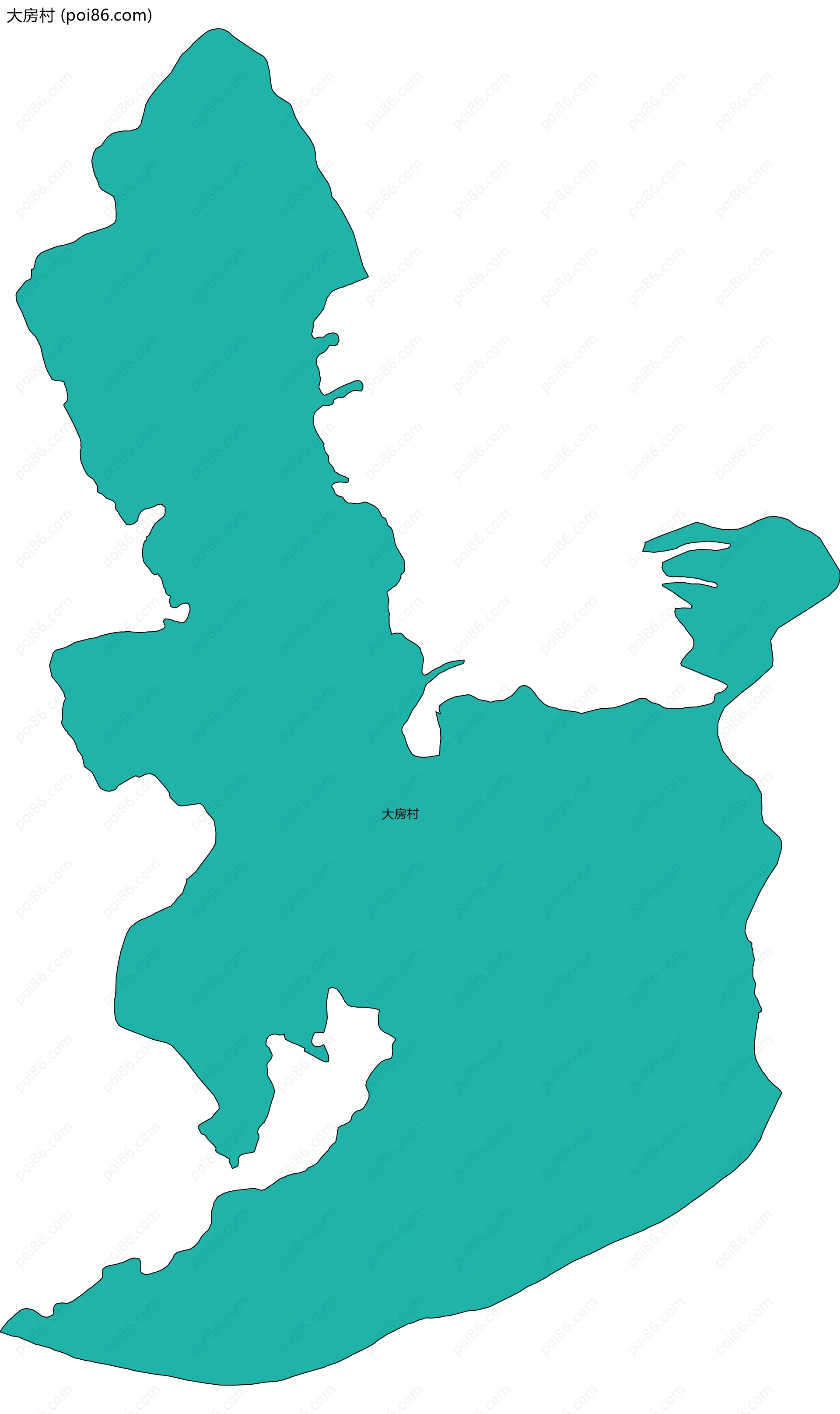 大房村边界地图