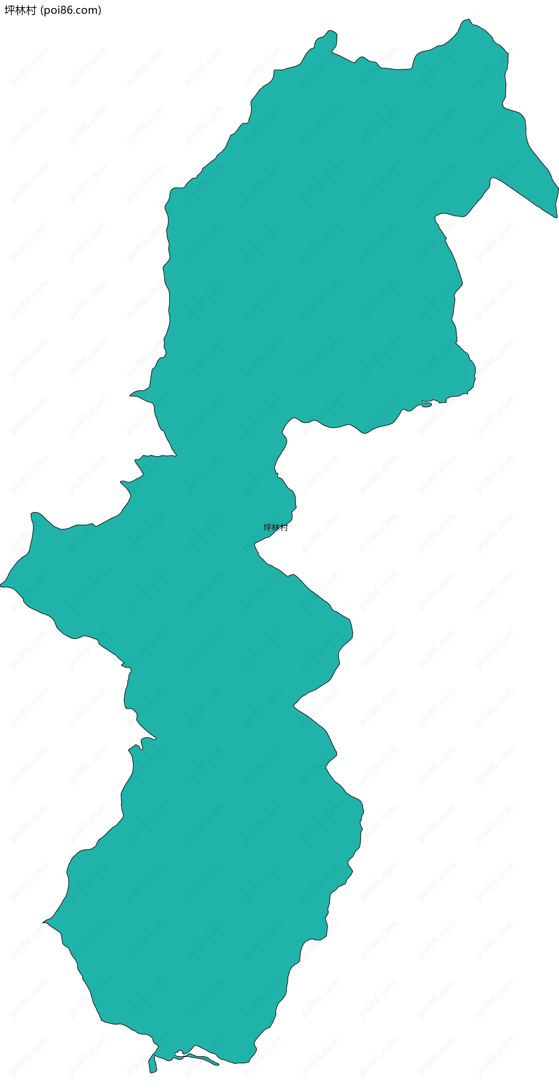 坪林村边界地图