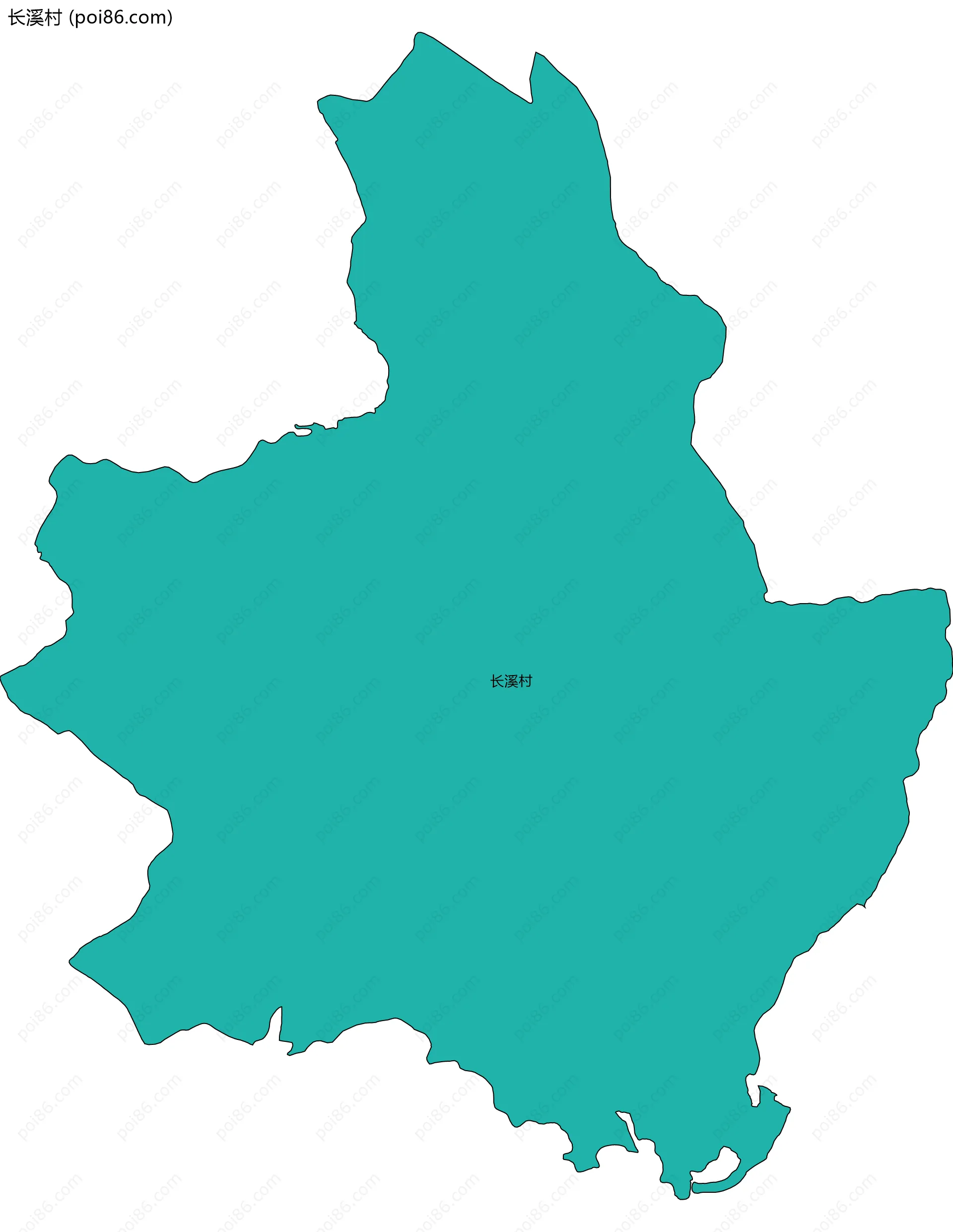 长溪村边界地图