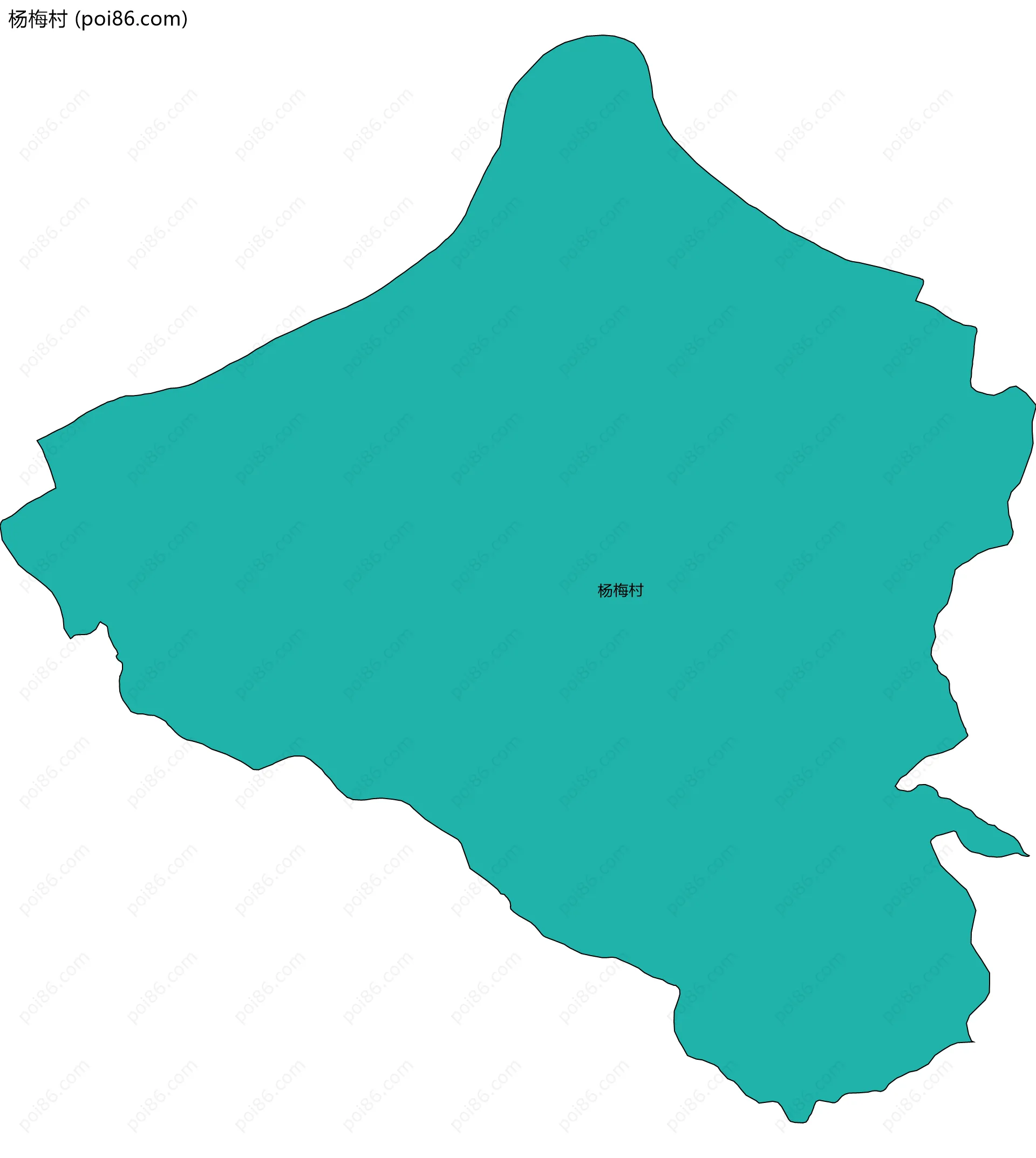 杨梅村边界地图