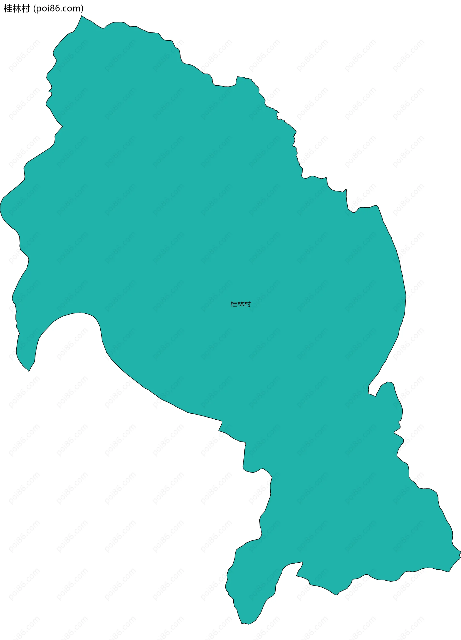 桂林村边界地图