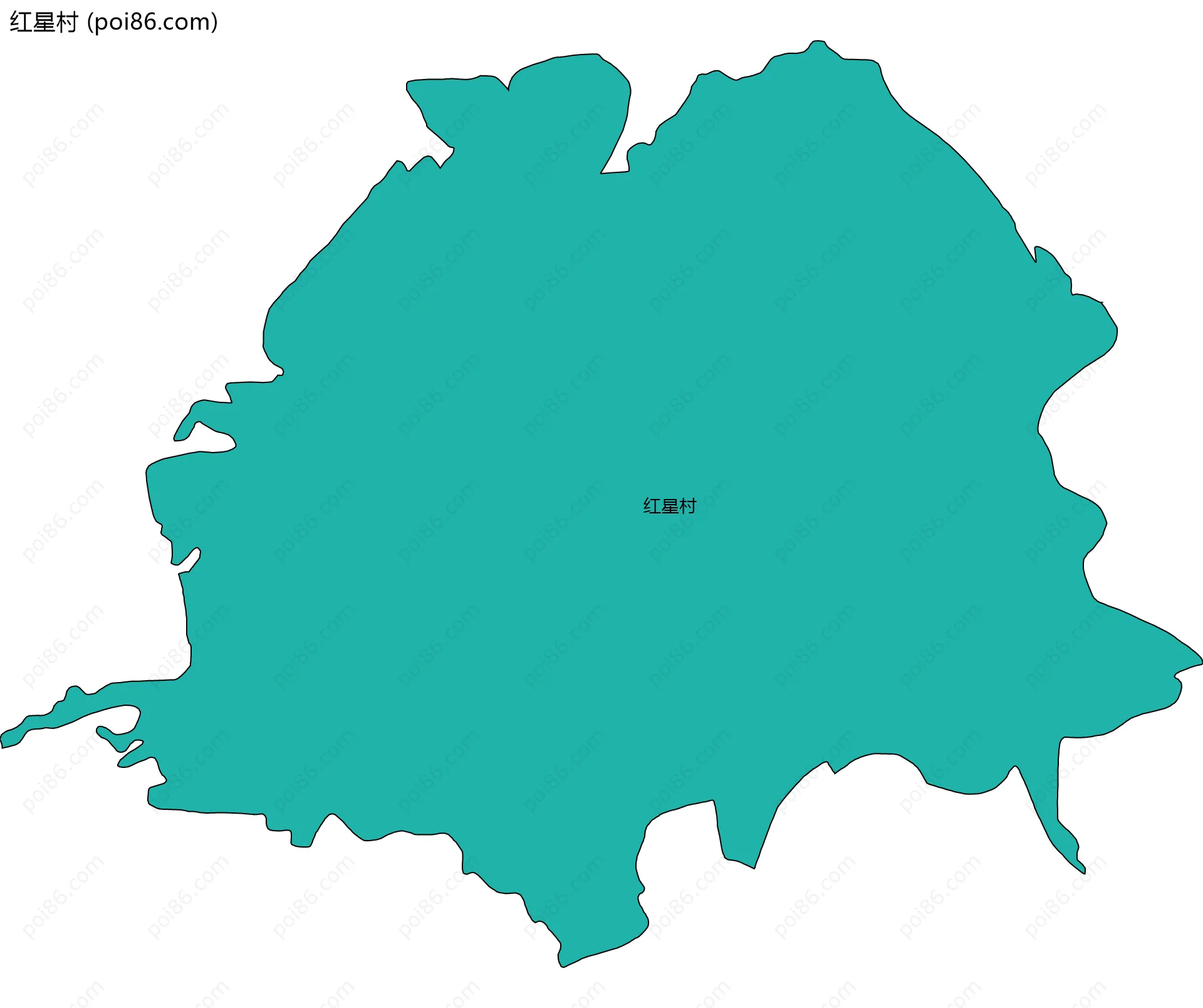 红星村边界地图