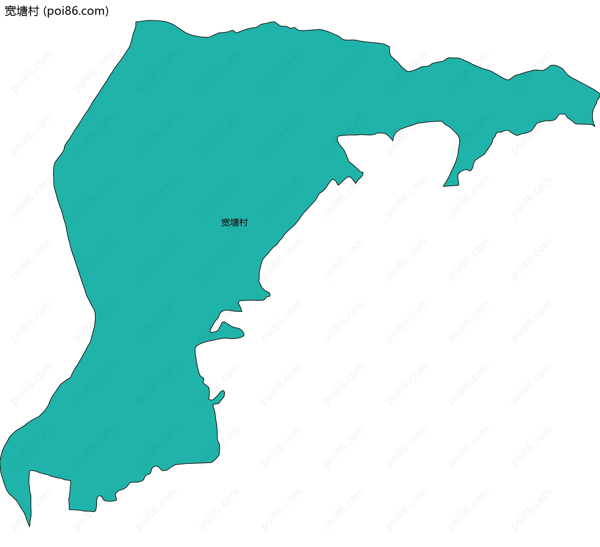 宽塘村边界地图
