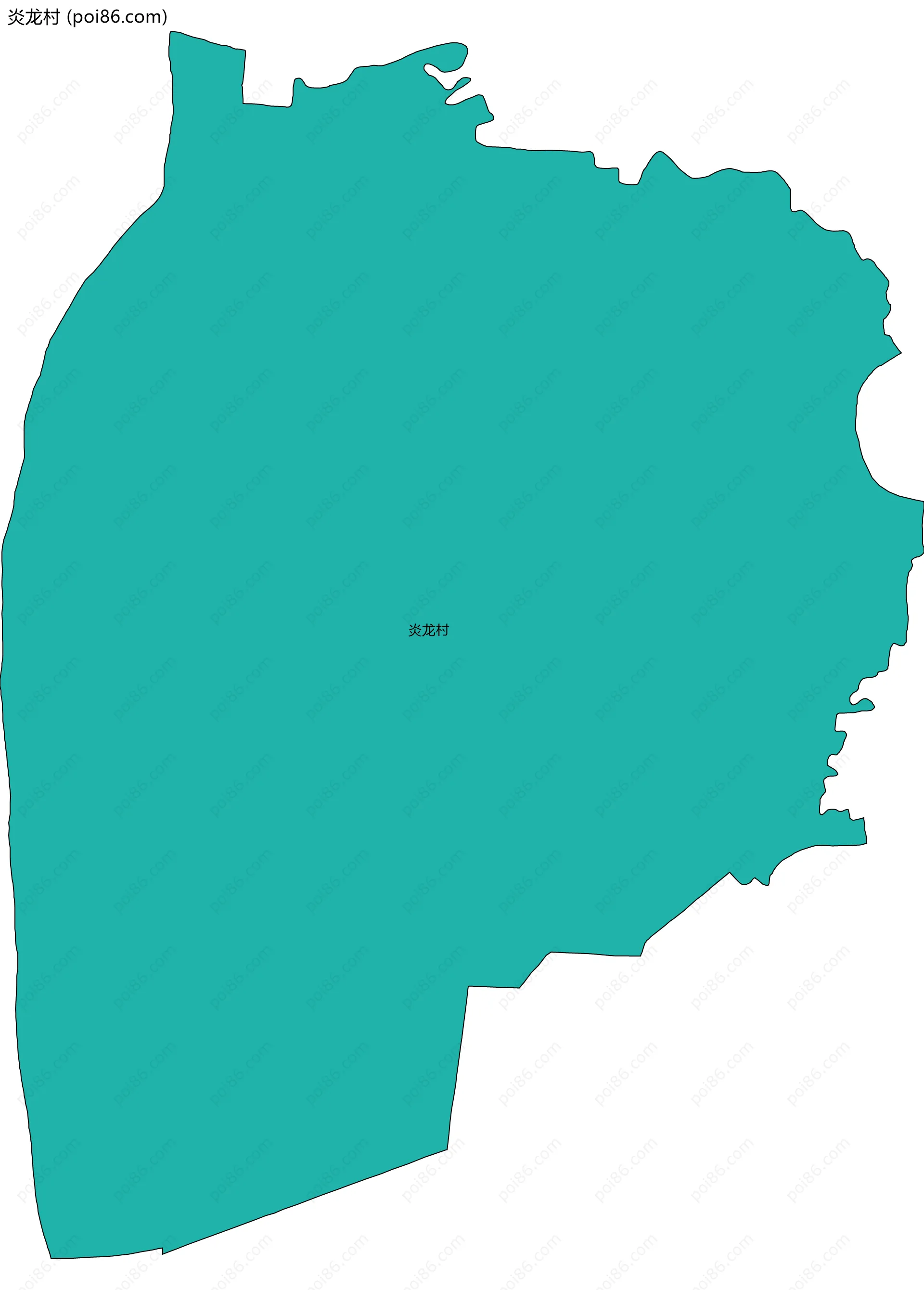炎龙村边界地图
