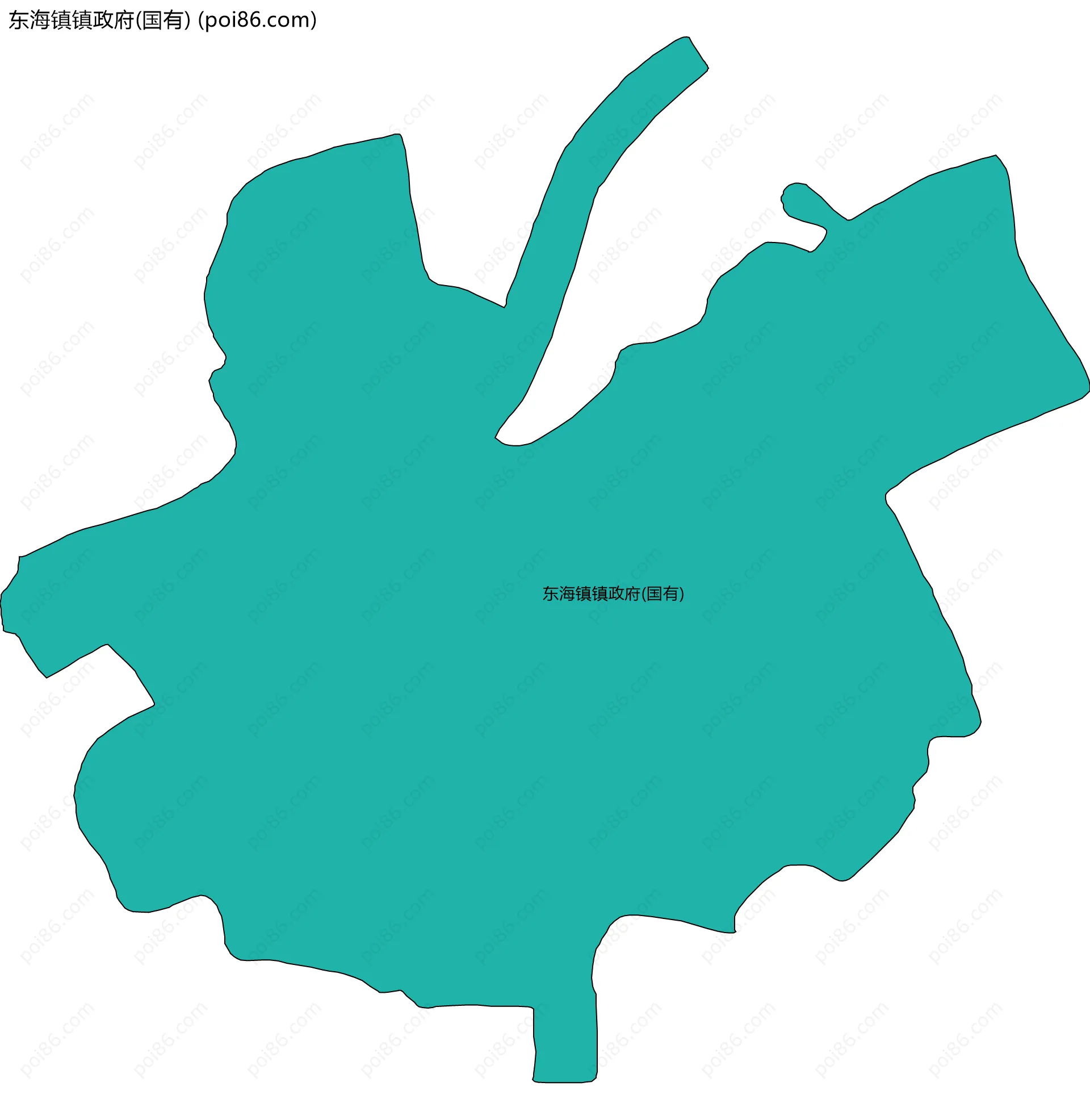 东海镇镇政府(国有)边界地图