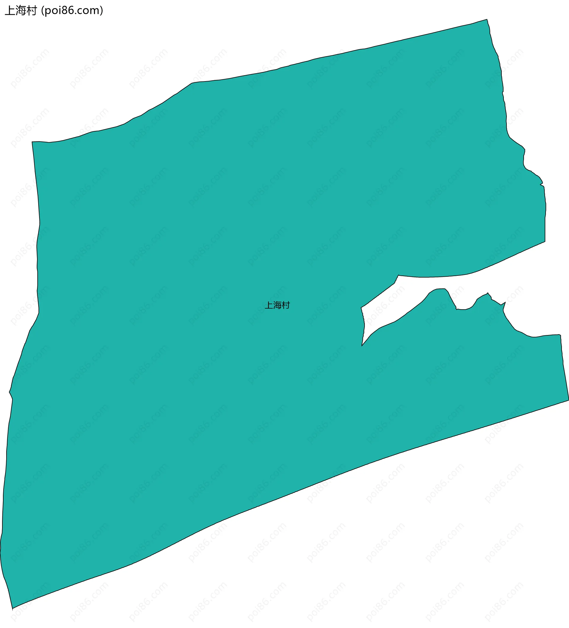 上海村边界地图