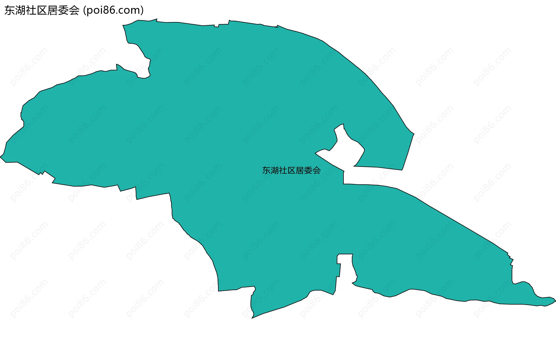 东湖社区居委会边界地图