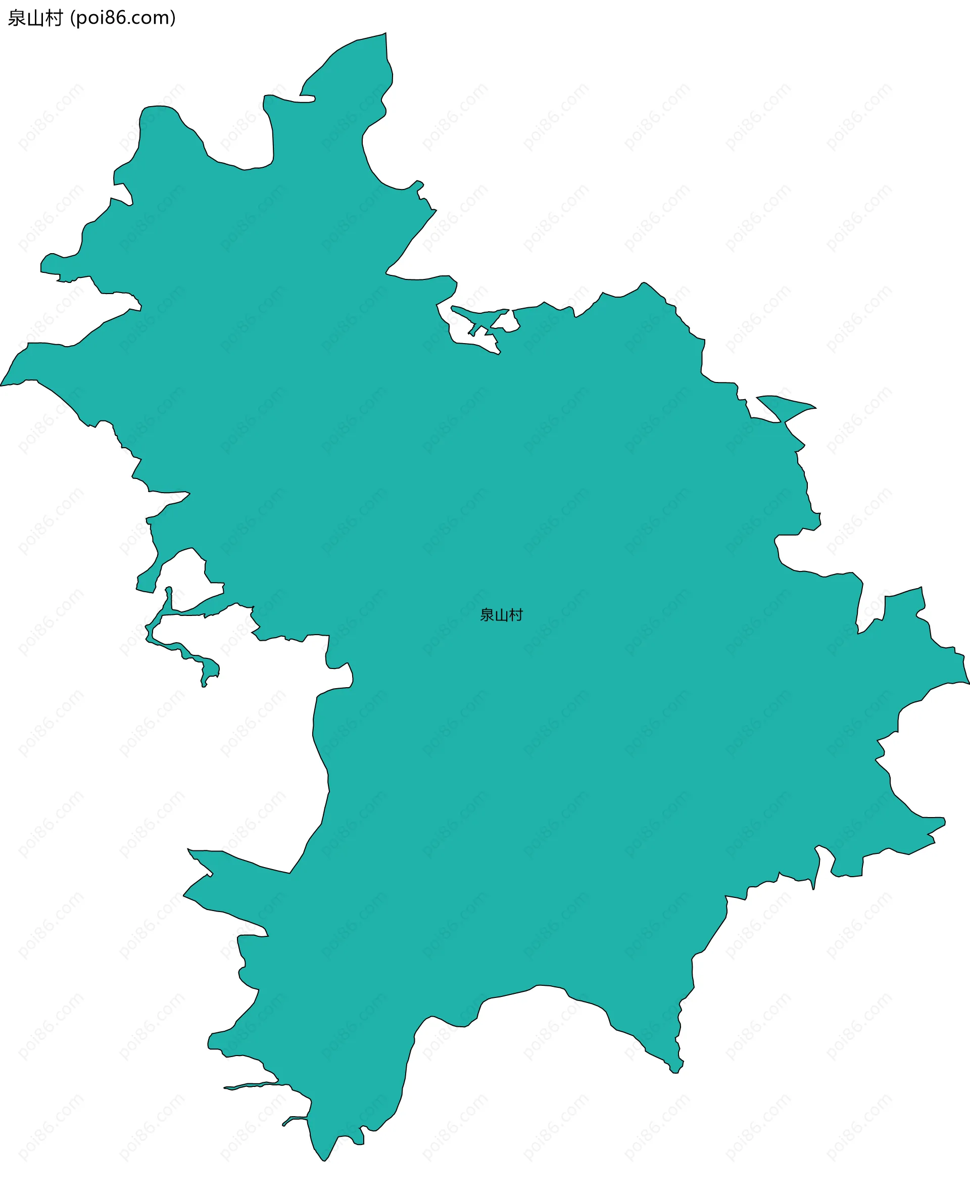 泉山村边界地图