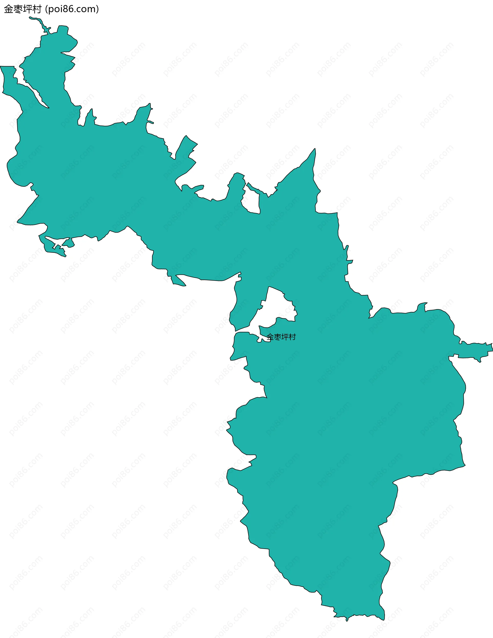 金枣坪村边界地图