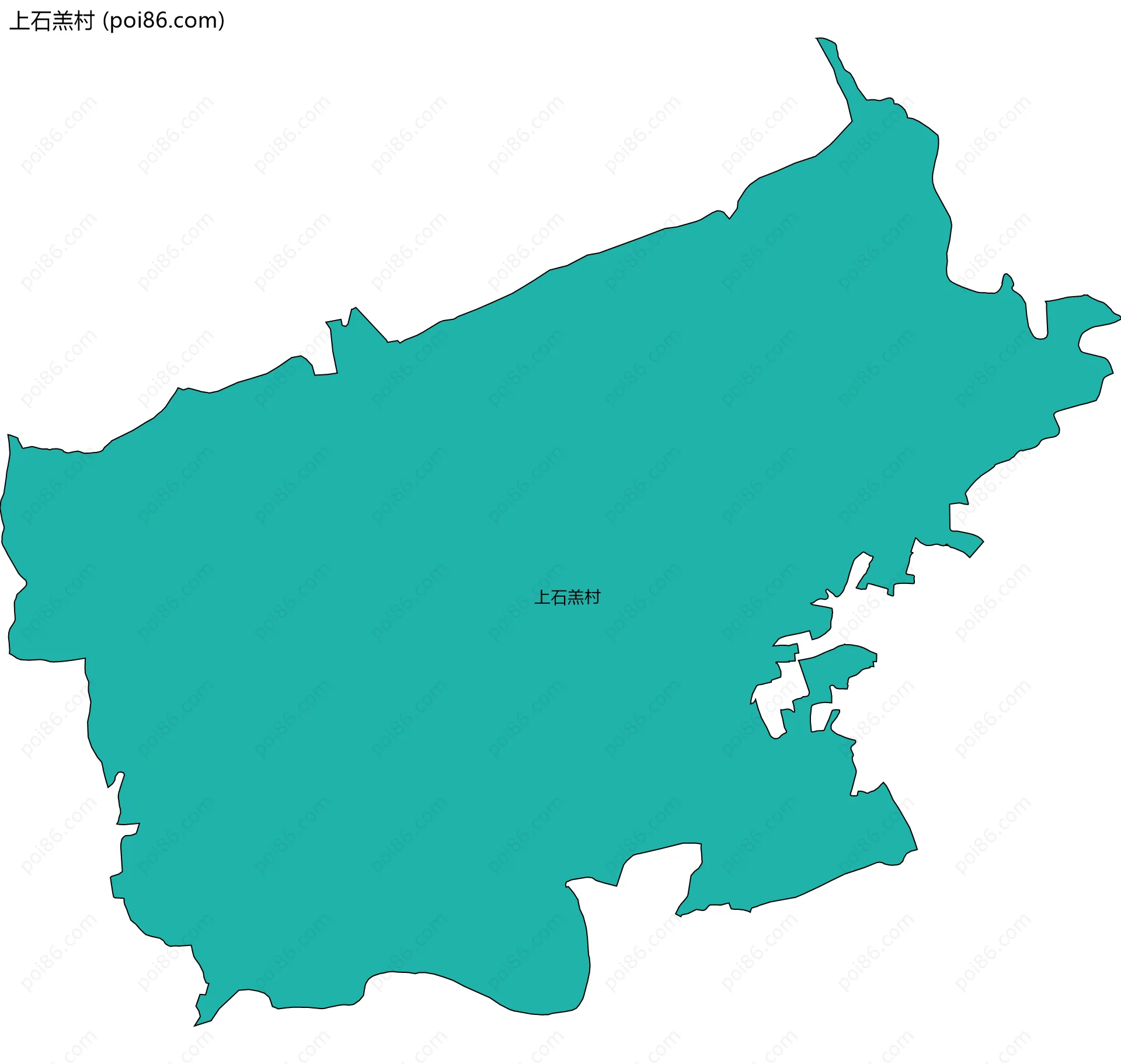 上石羔村边界地图