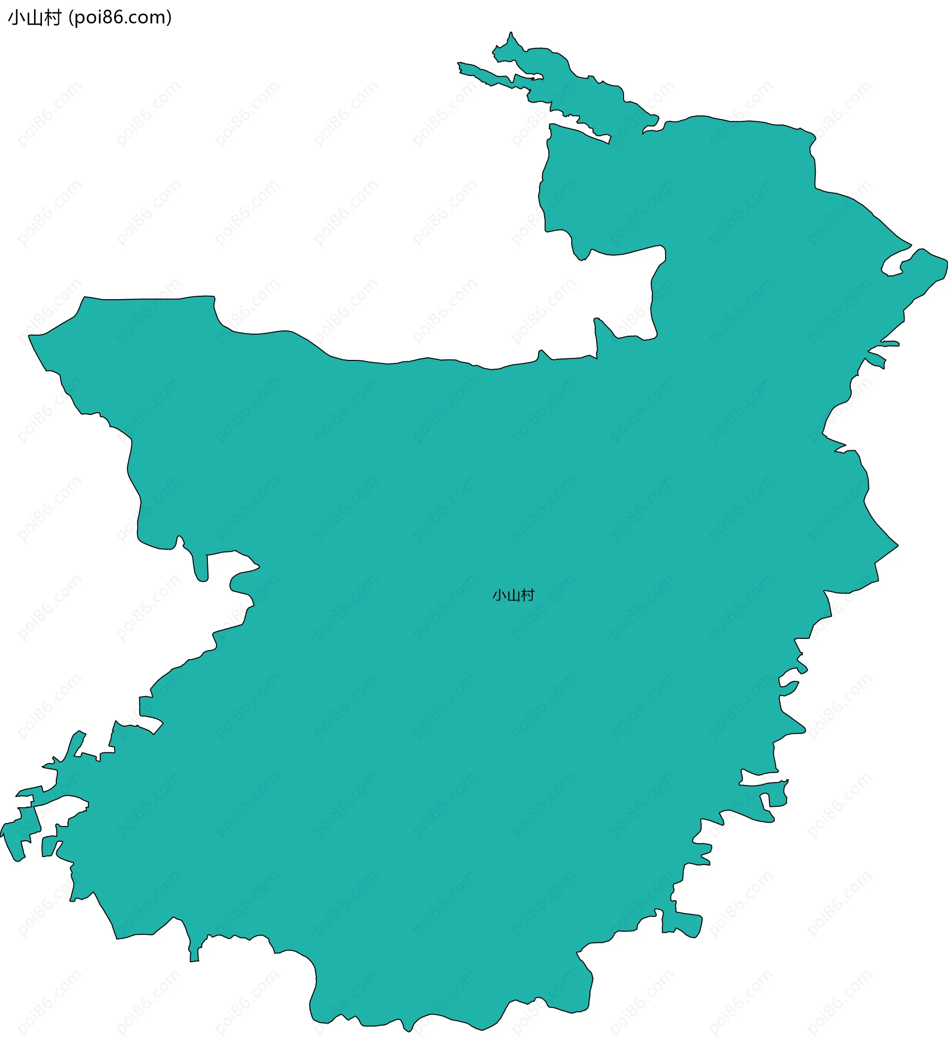 小山村边界地图