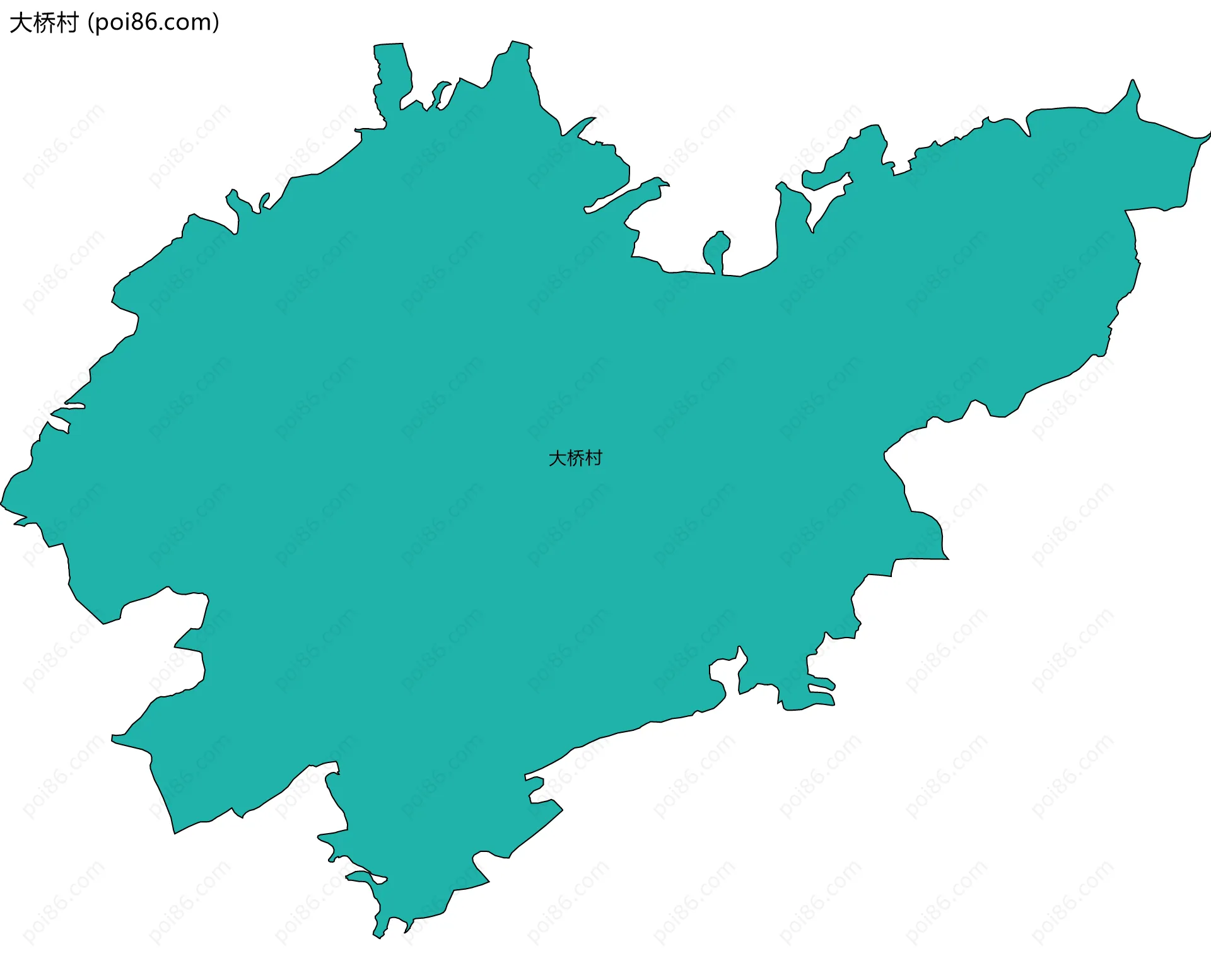 大桥村边界地图