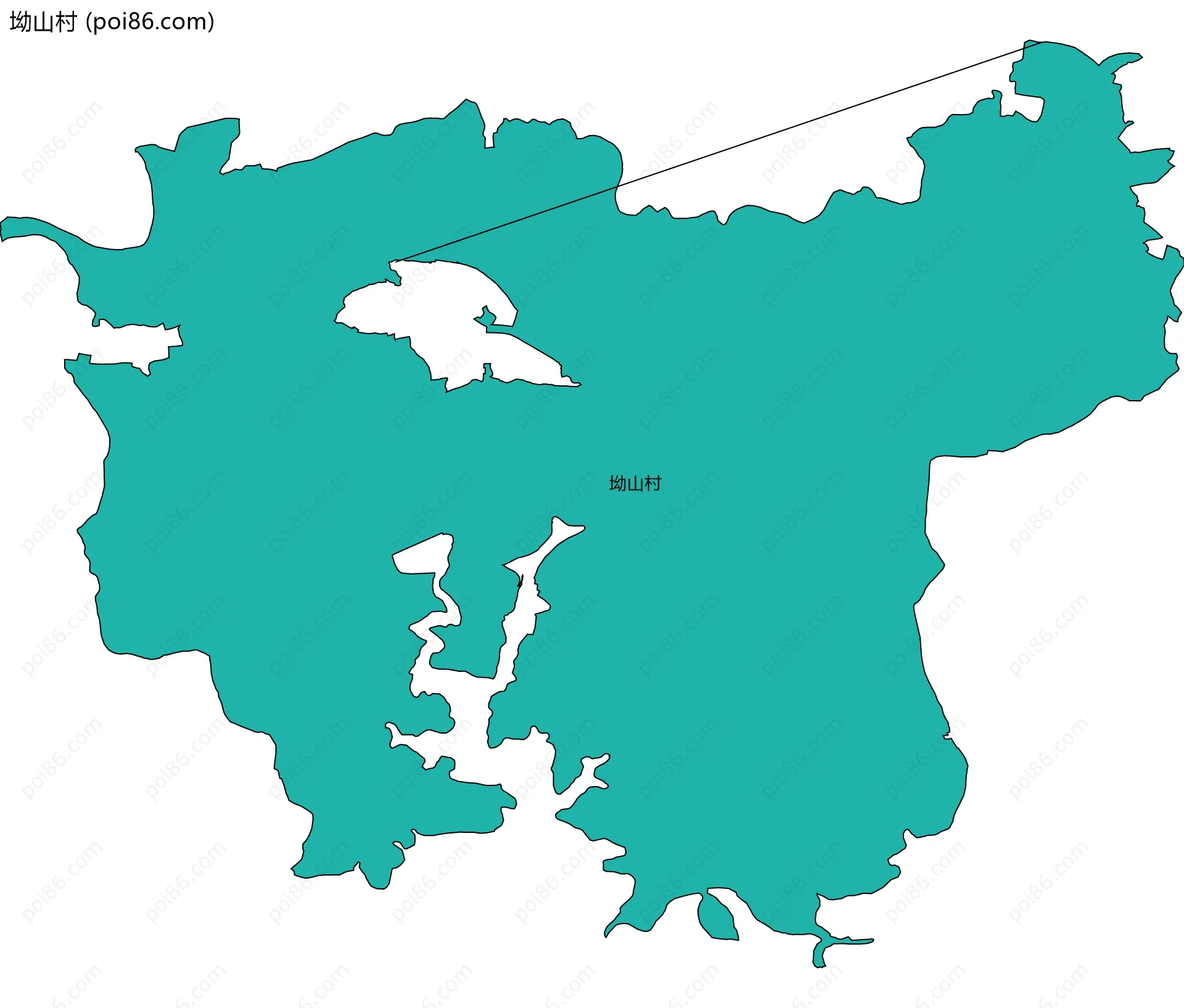 坳山村边界地图