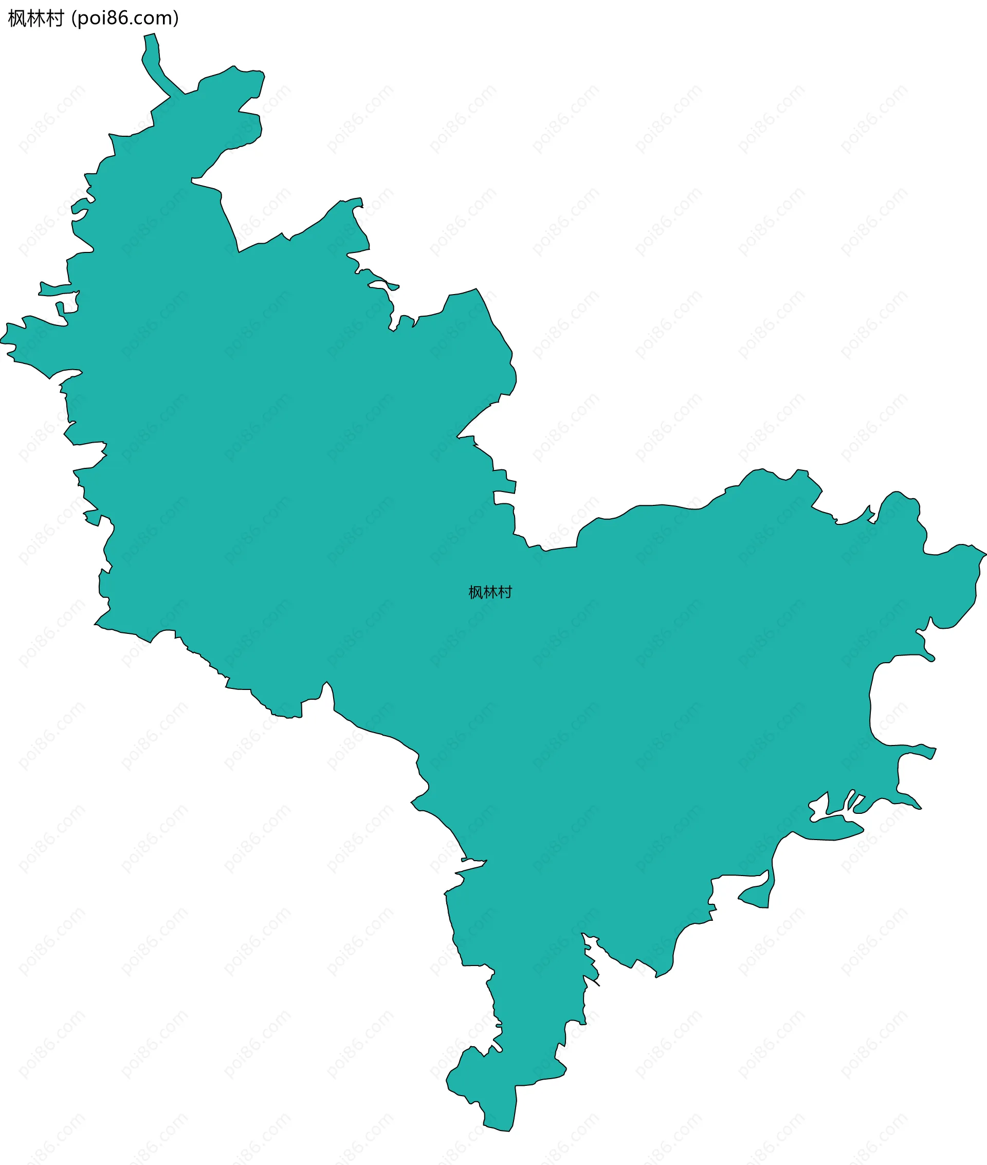 枫林村边界地图