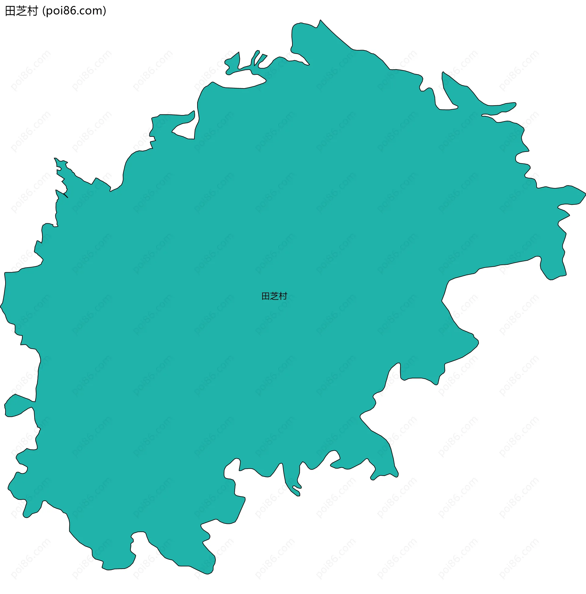 田芝村边界地图