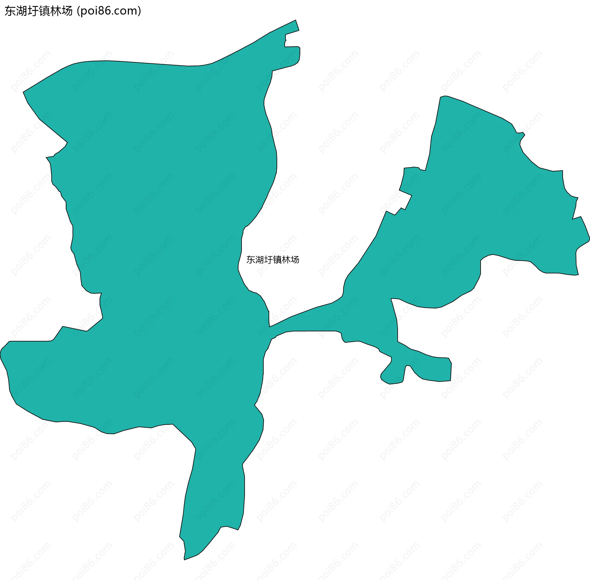东湖圩镇林场边界地图