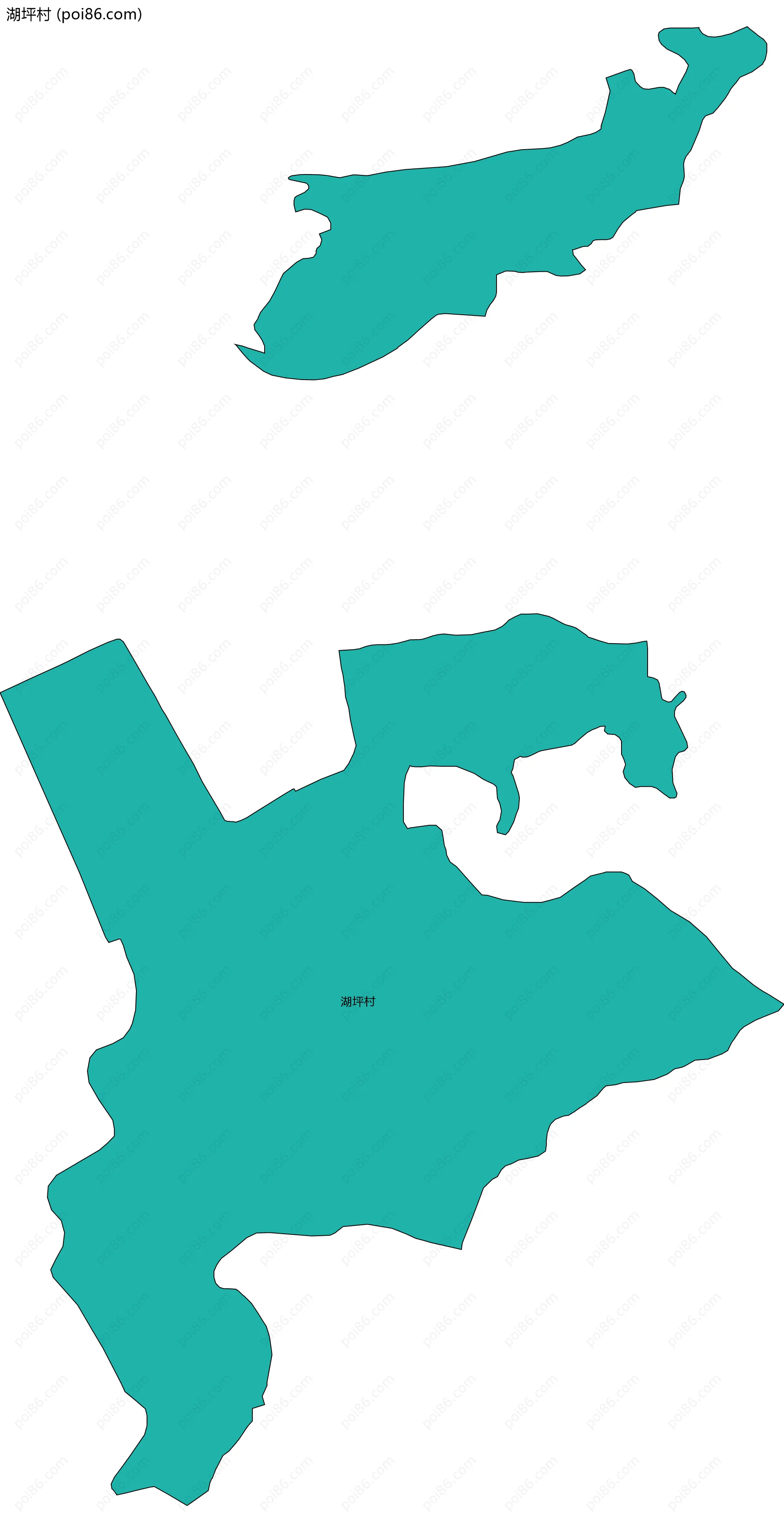 湖坪村边界地图