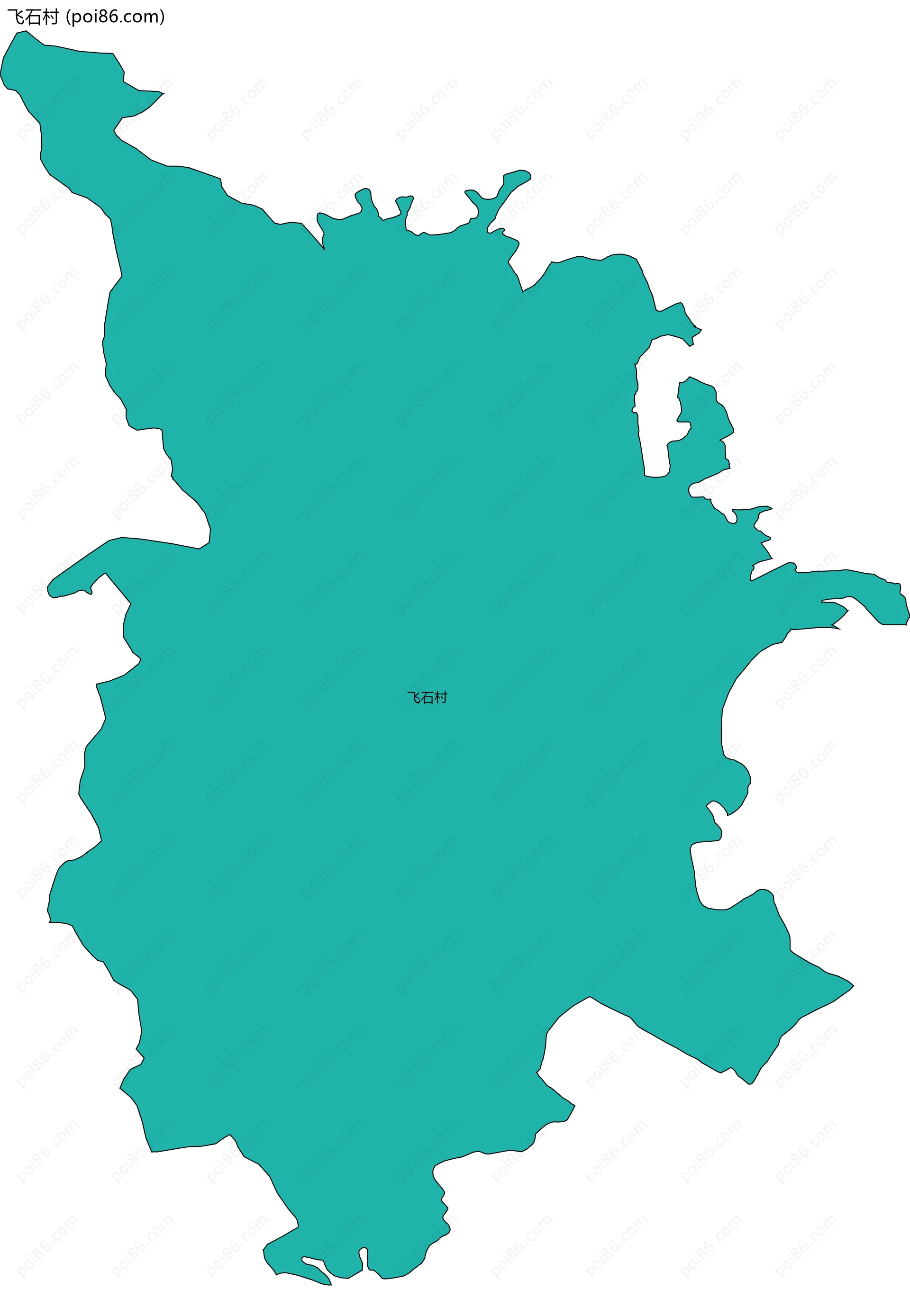 飞石村边界地图