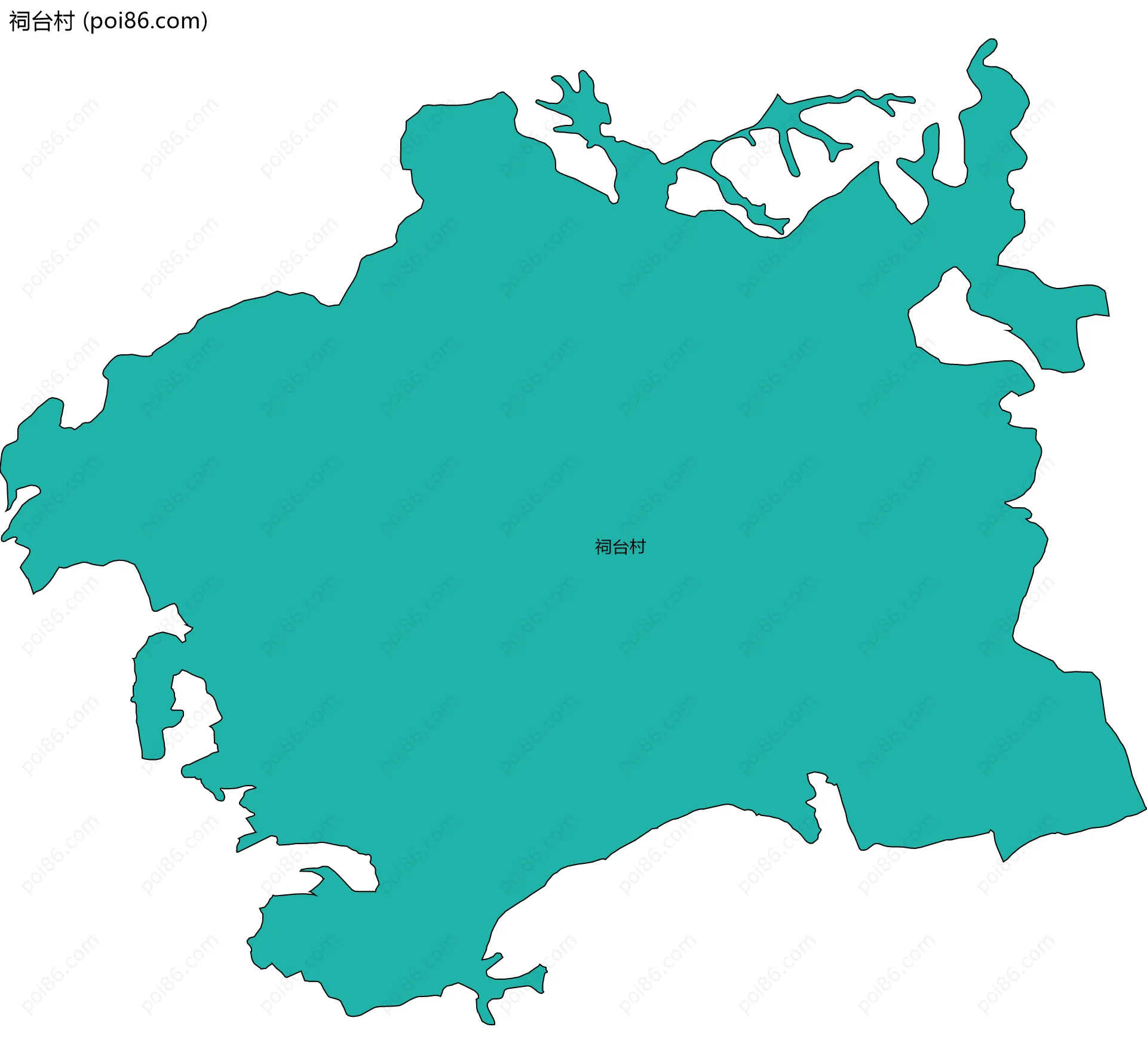 祠台村边界地图