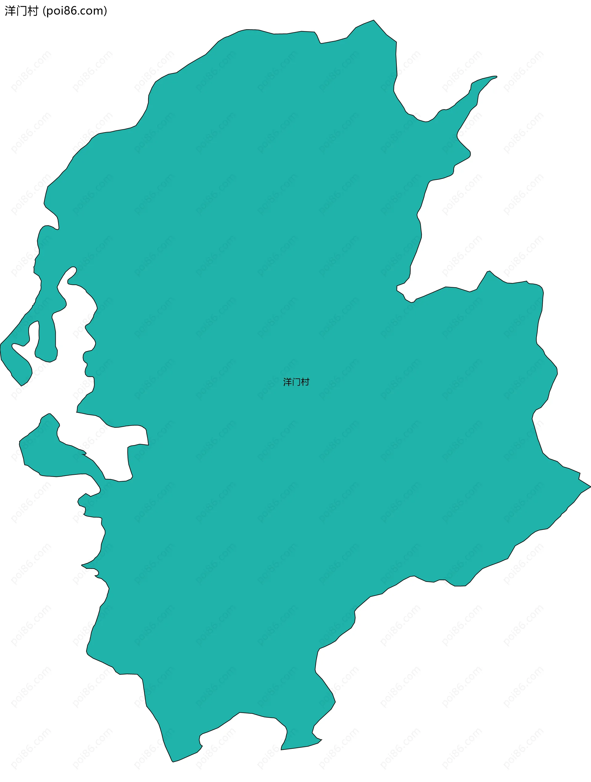 洋门村边界地图