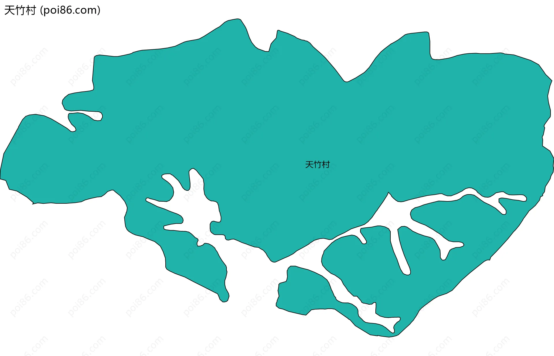 天竹村边界地图