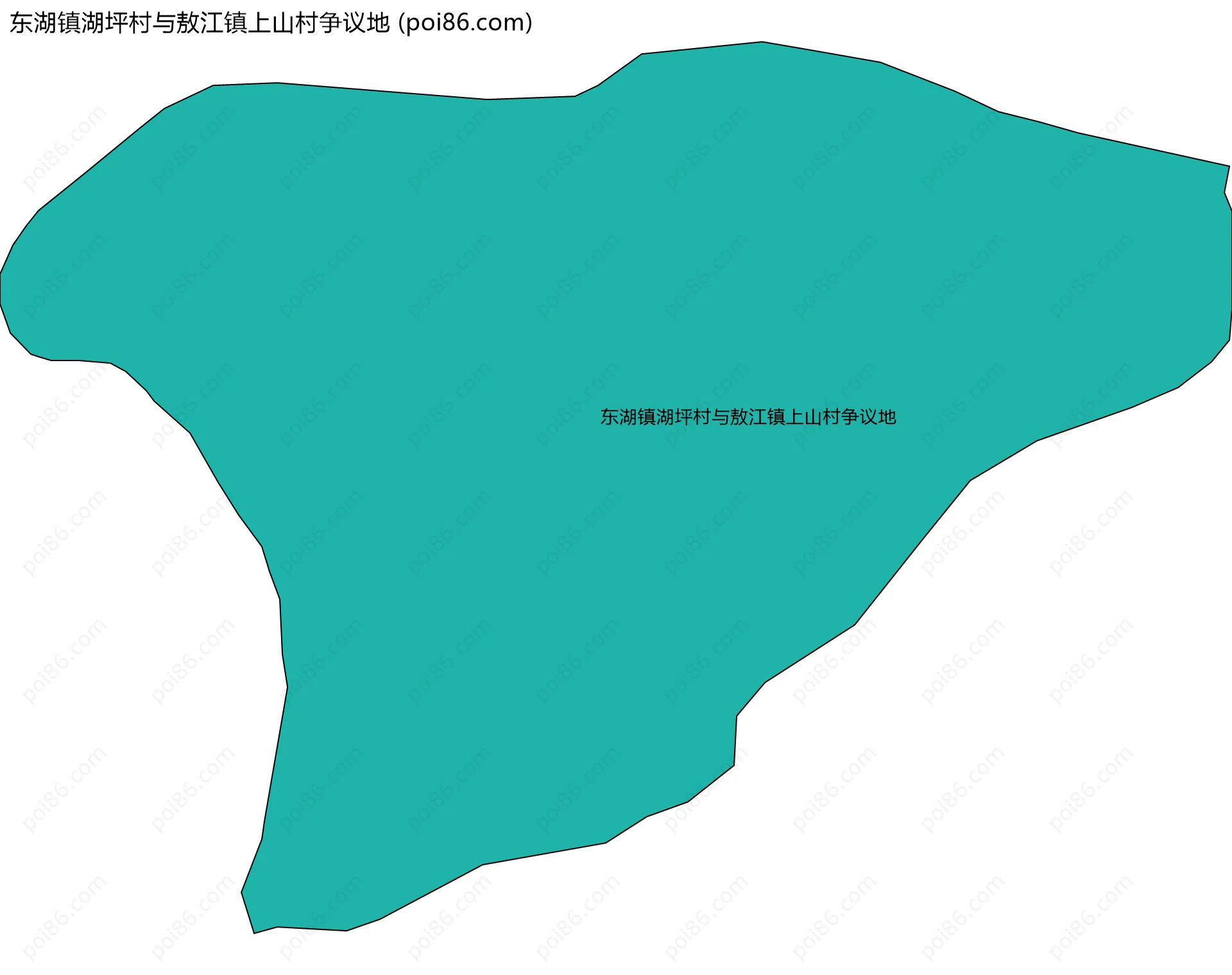 东湖镇湖坪村与敖江镇上山村争议地边界地图