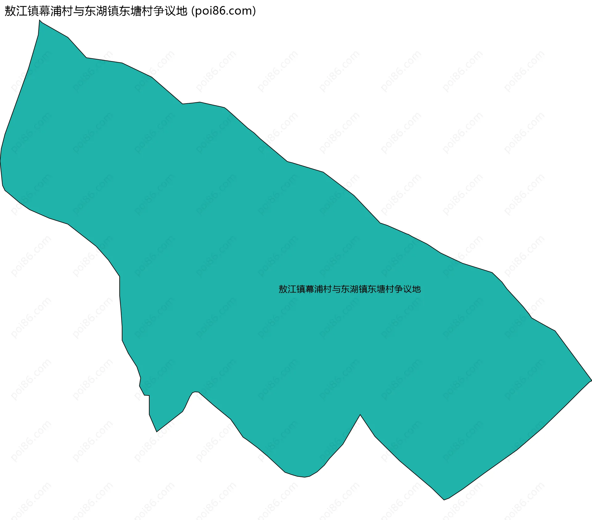 敖江镇幕浦村与东湖镇东塘村争议地边界地图