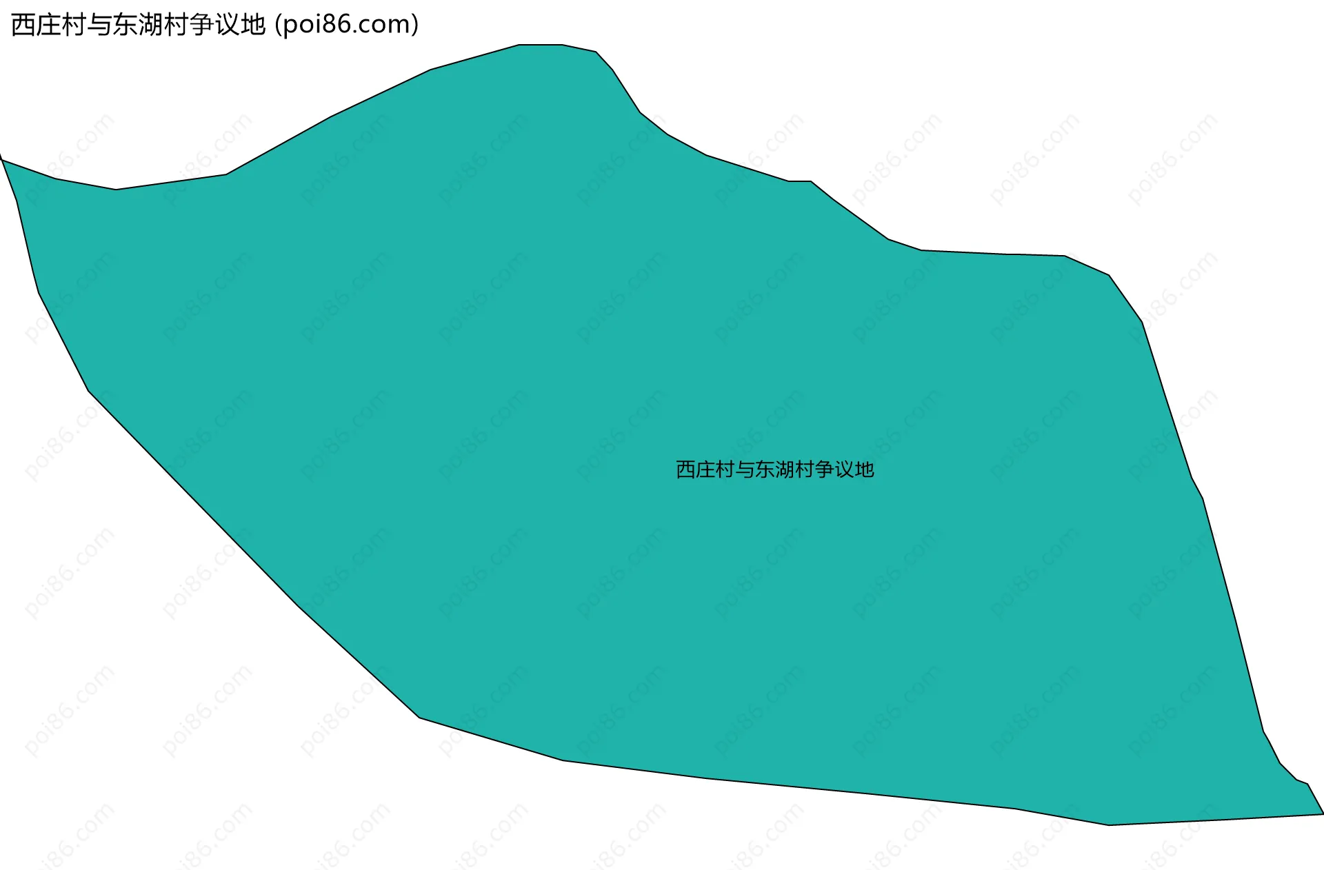 西庄村与东湖村争议地边界地图