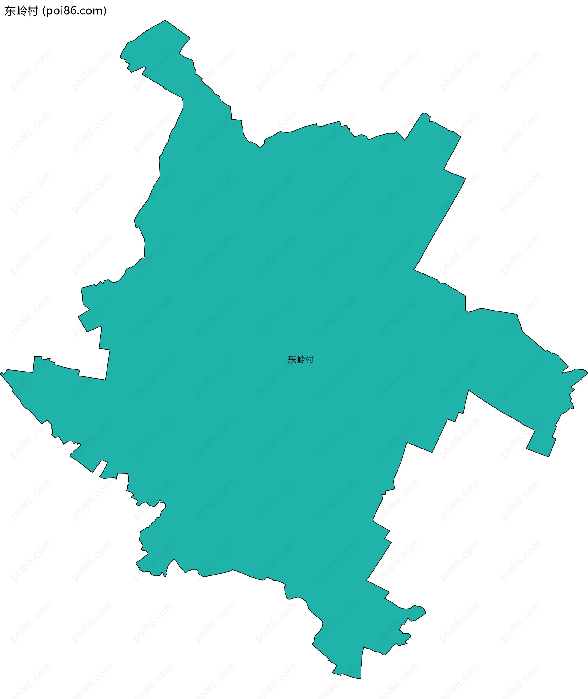 东岭村边界地图