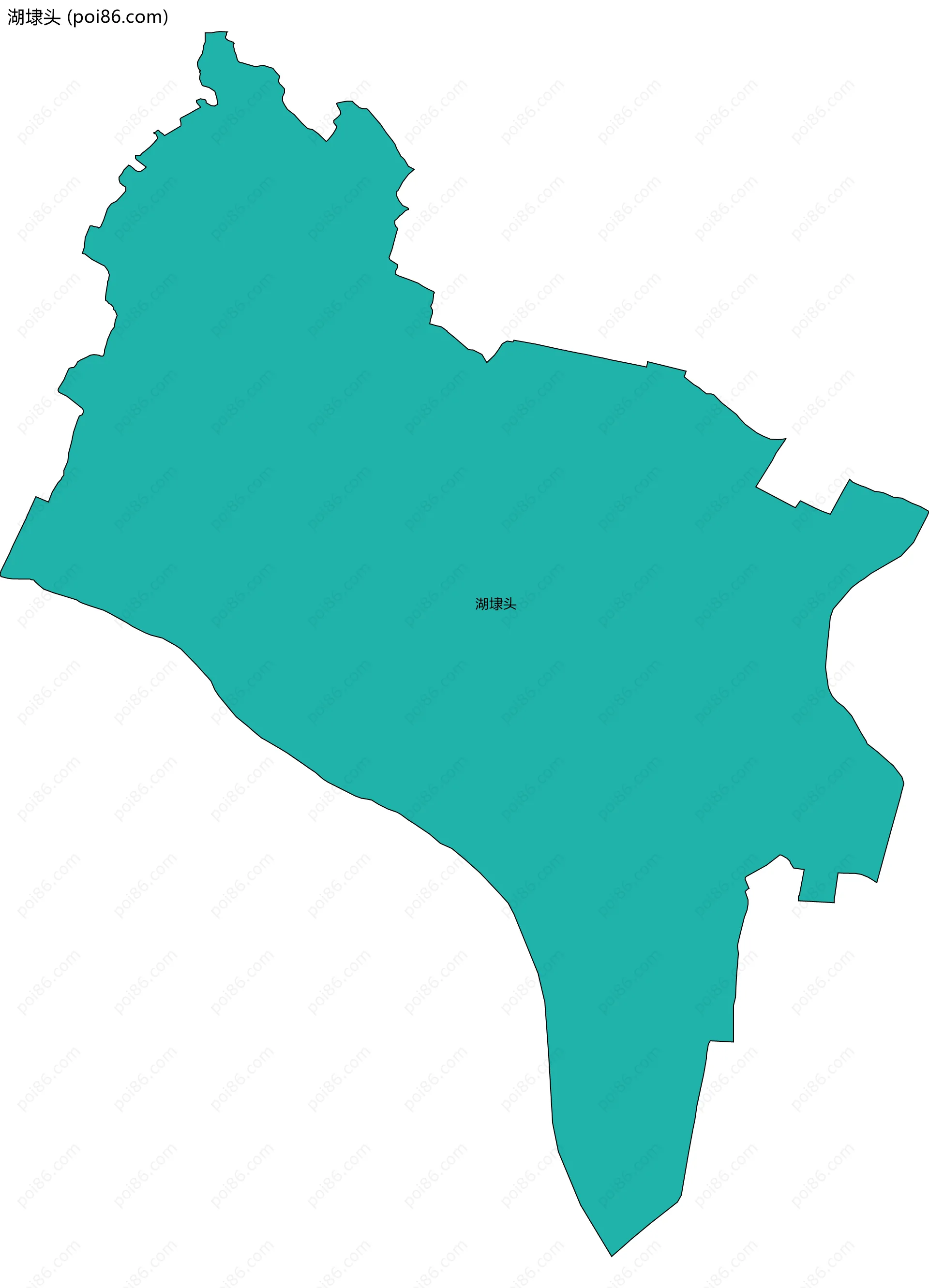 湖埭头边界地图