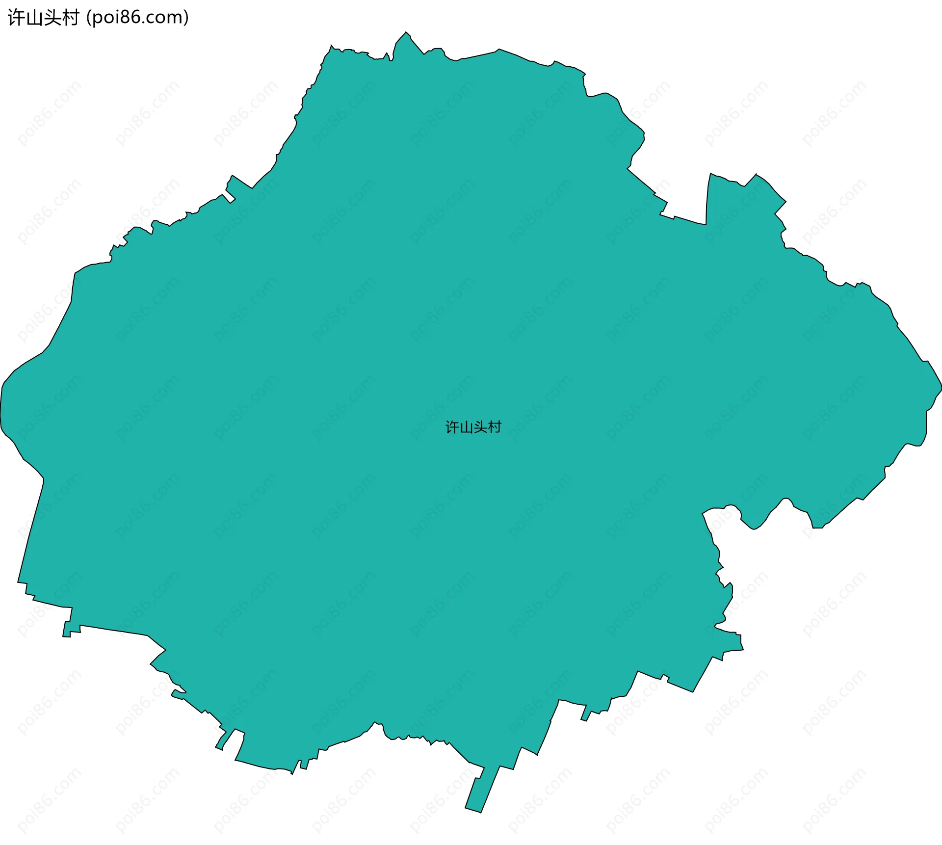 许山头村边界地图
