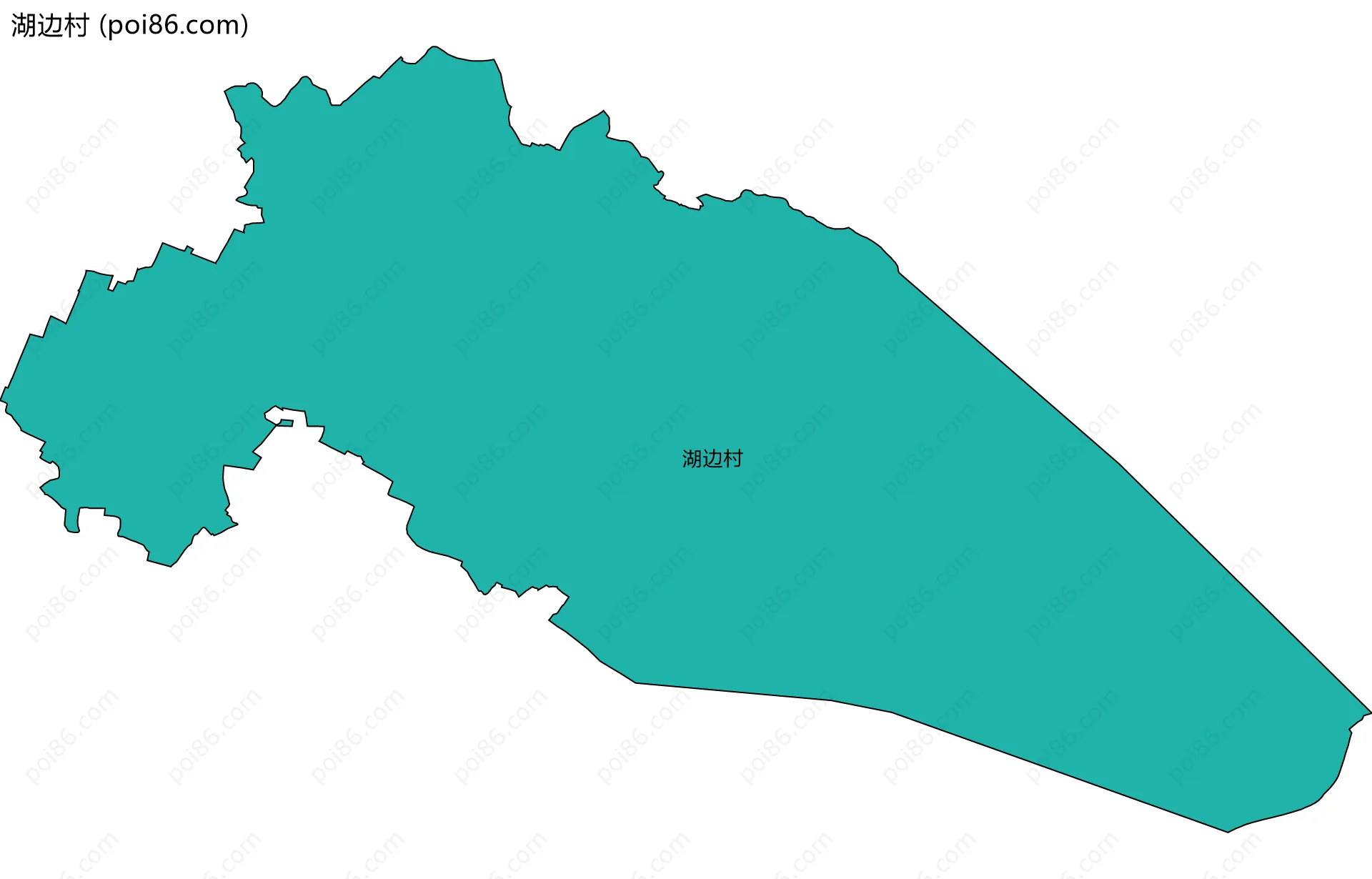 湖边村边界地图