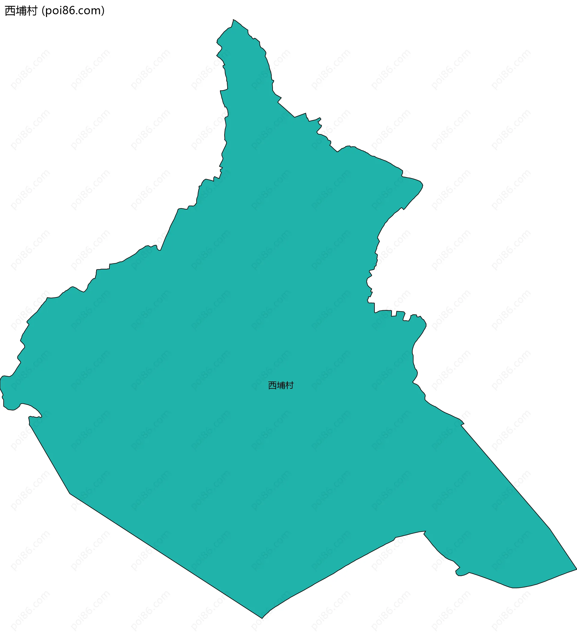 西埔村边界地图