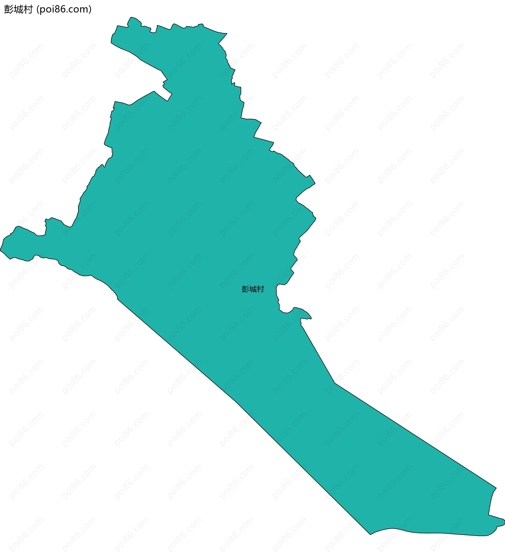 彭城村边界地图