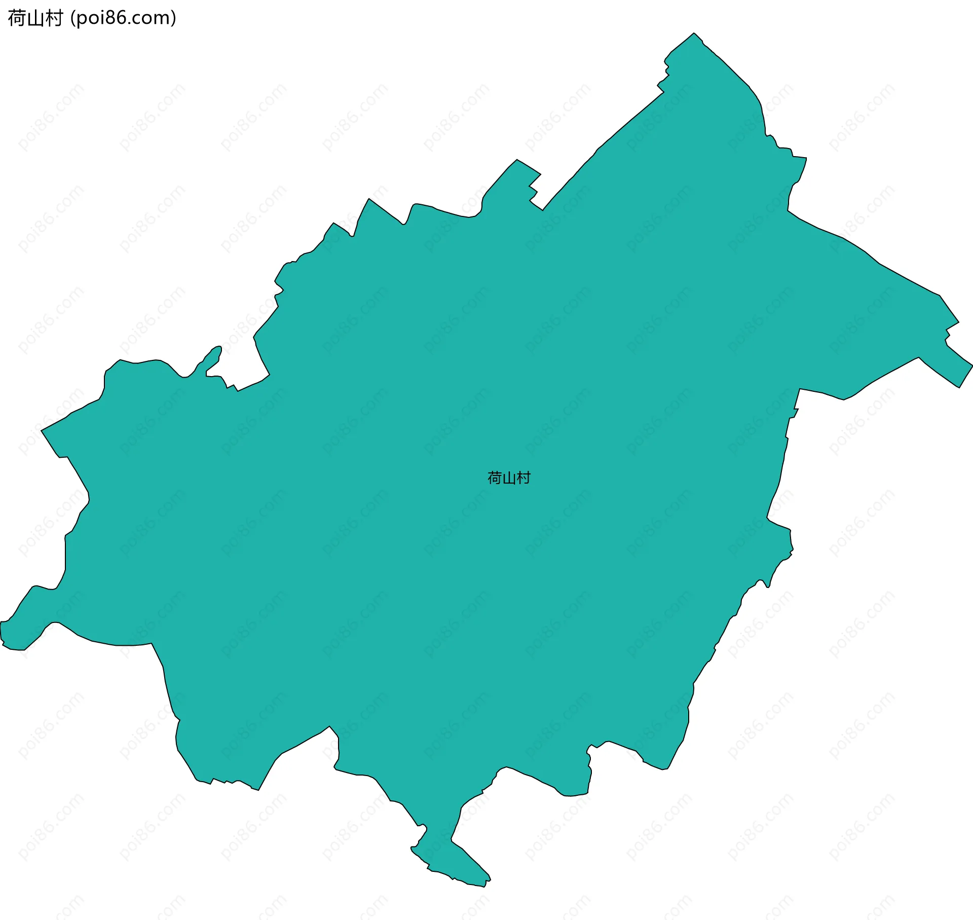荷山村边界地图