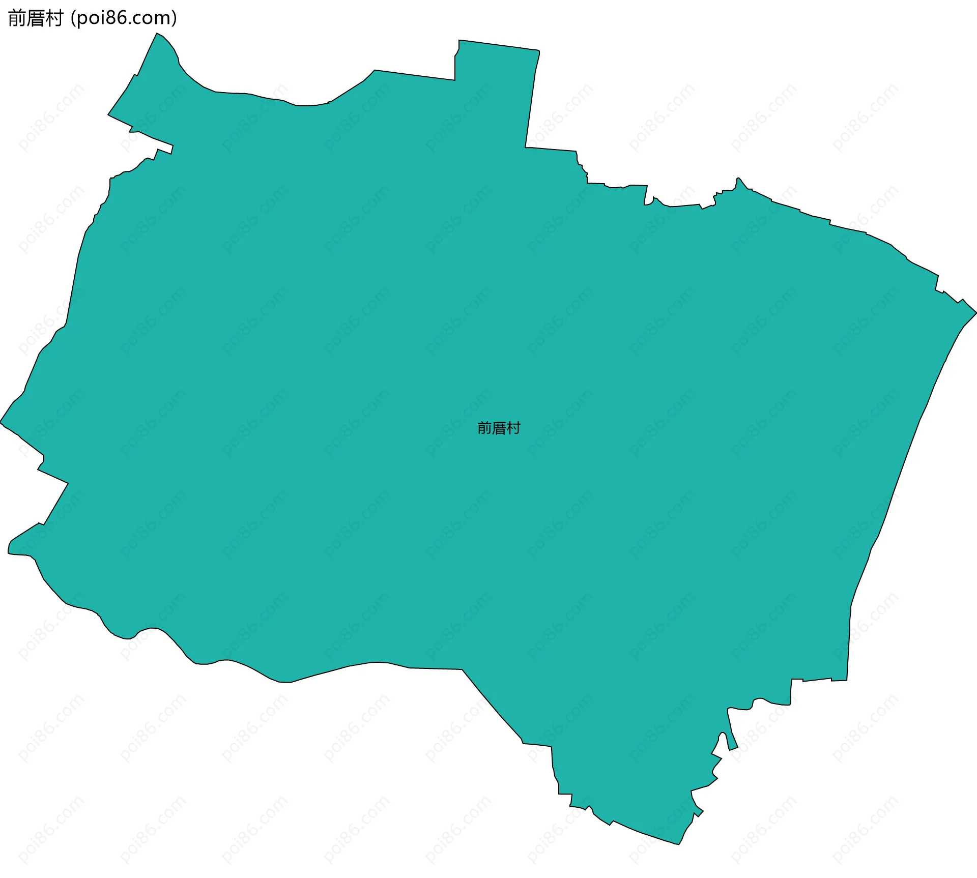前厝村边界地图