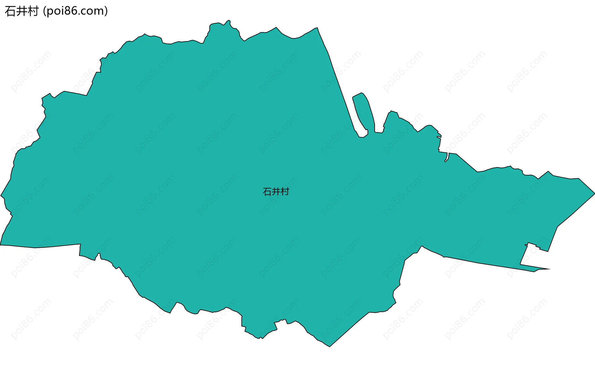 石井村边界地图