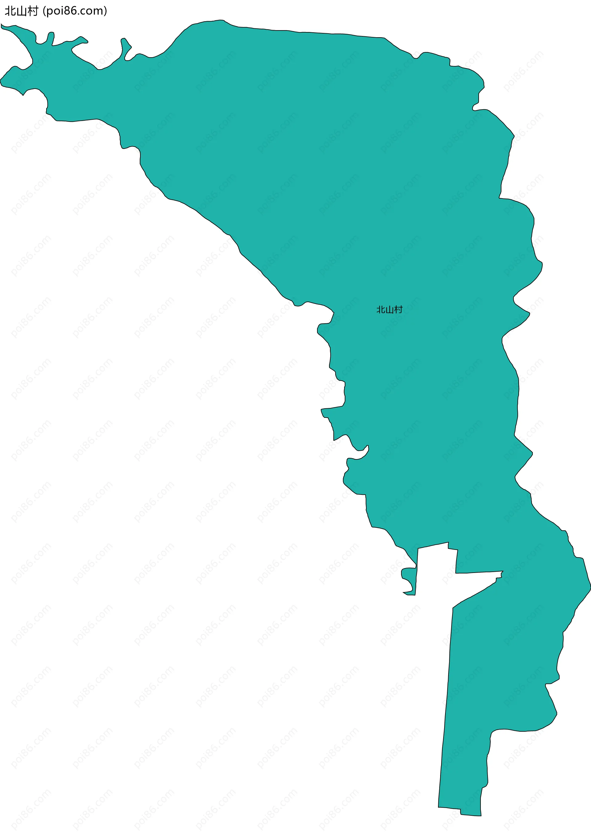 北山村边界地图