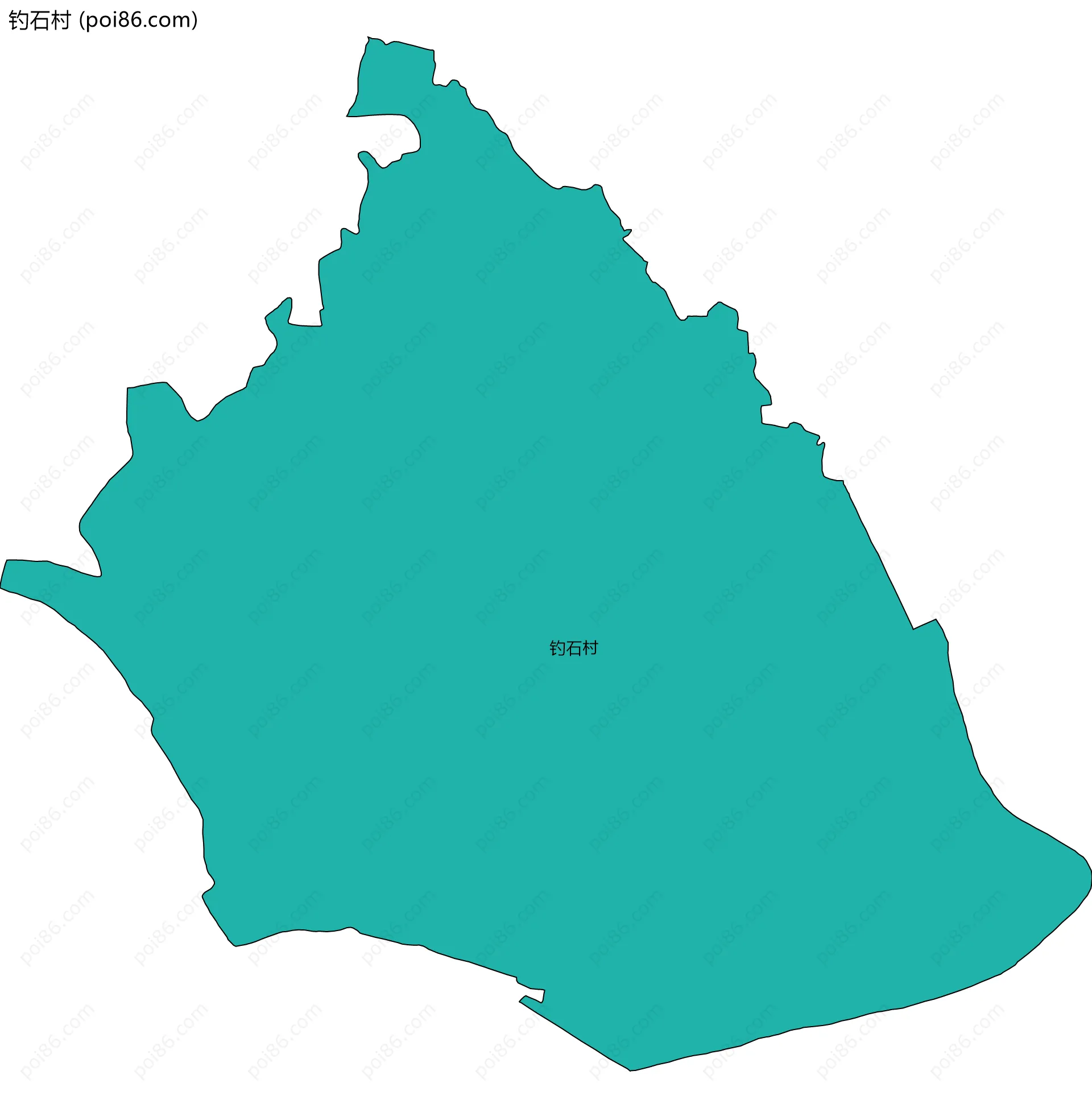 钓石村边界地图