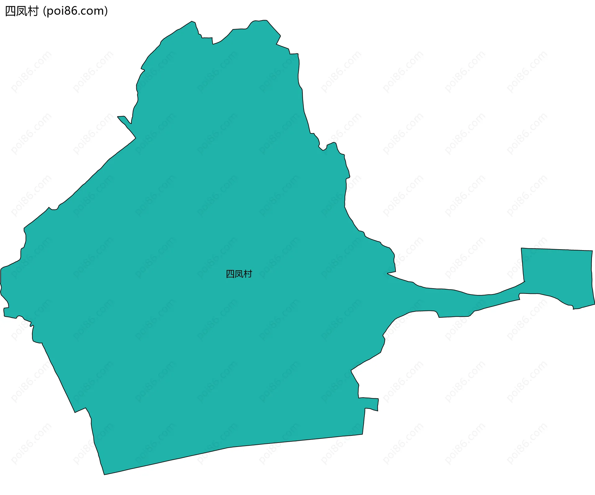 四凤村边界地图