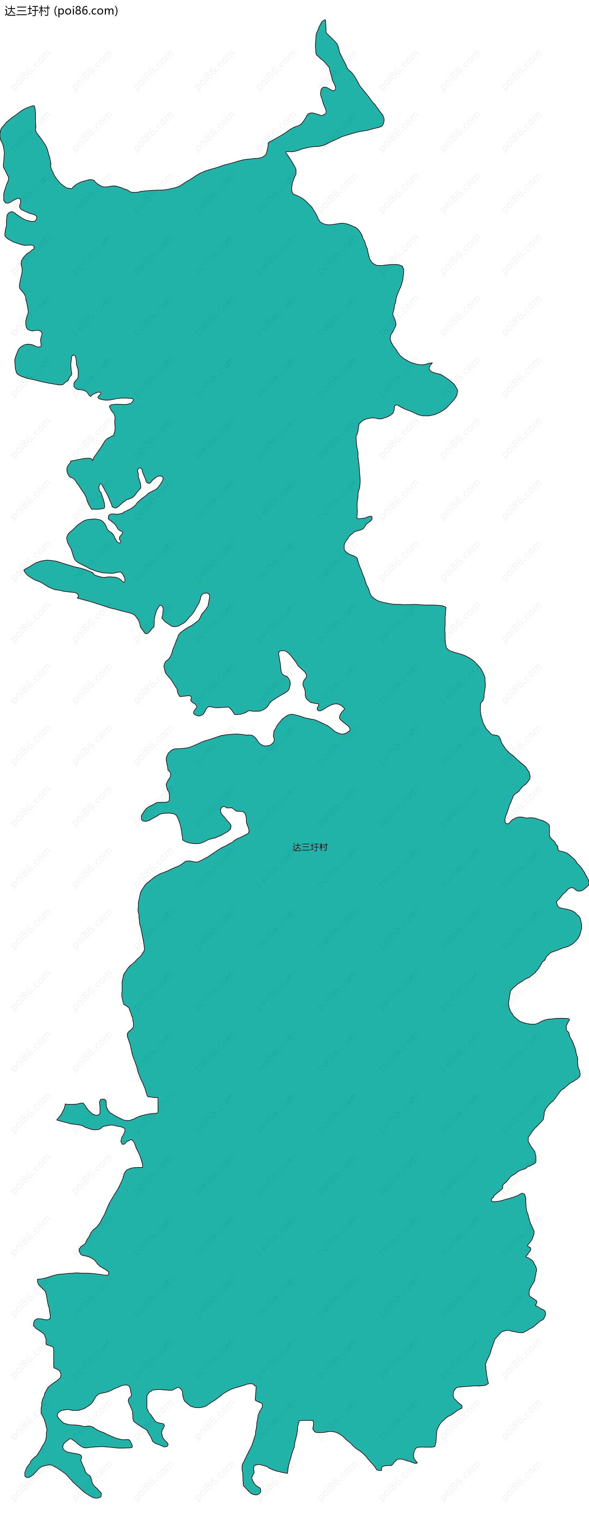 达三圩村边界地图