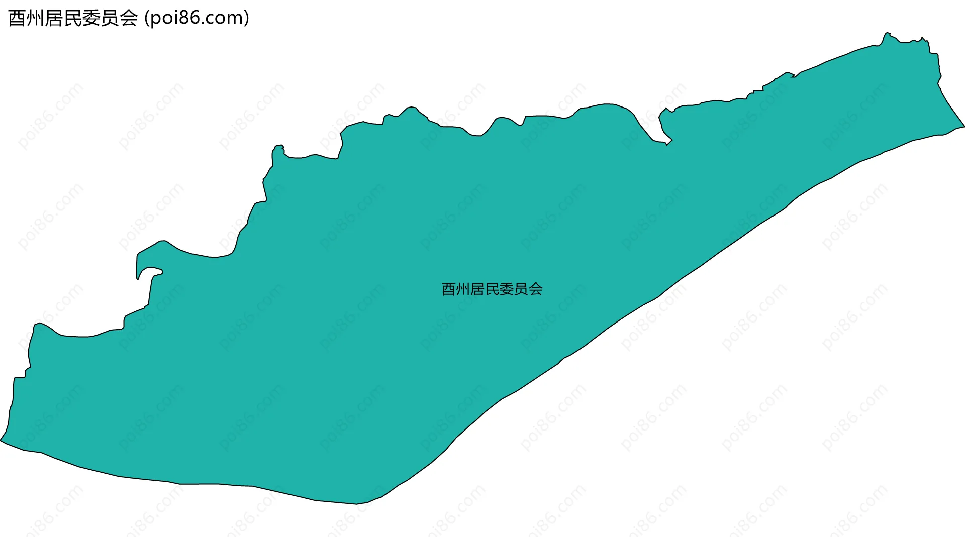 酉州居民委员会边界地图
