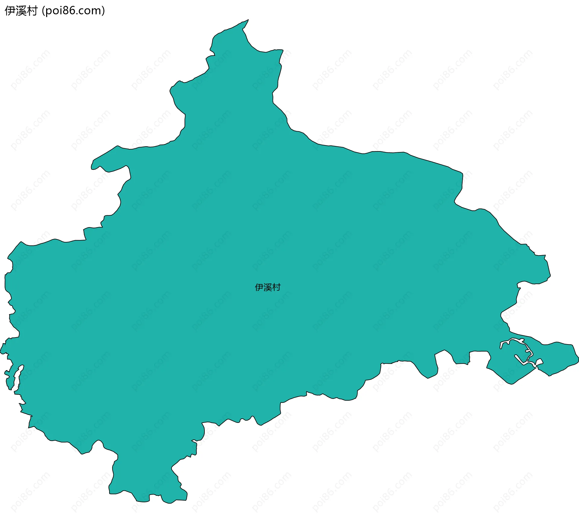伊溪村边界地图