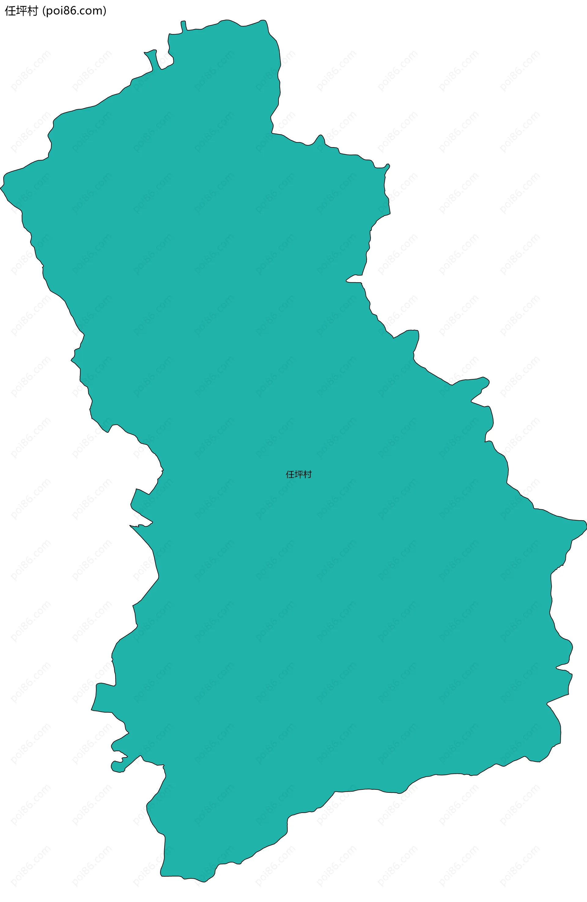 任坪村边界地图